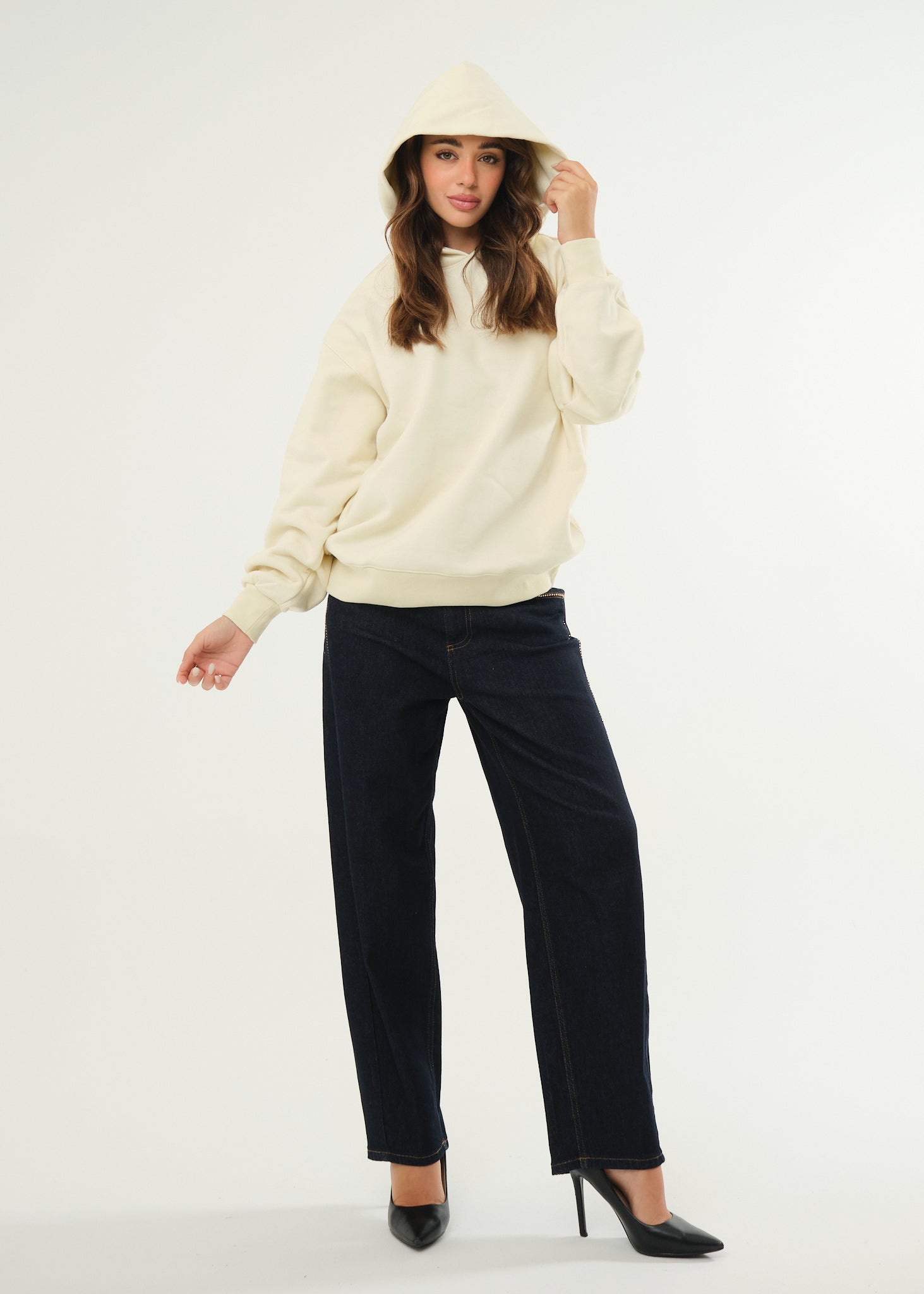 Felpa con ricamo logato posteriore