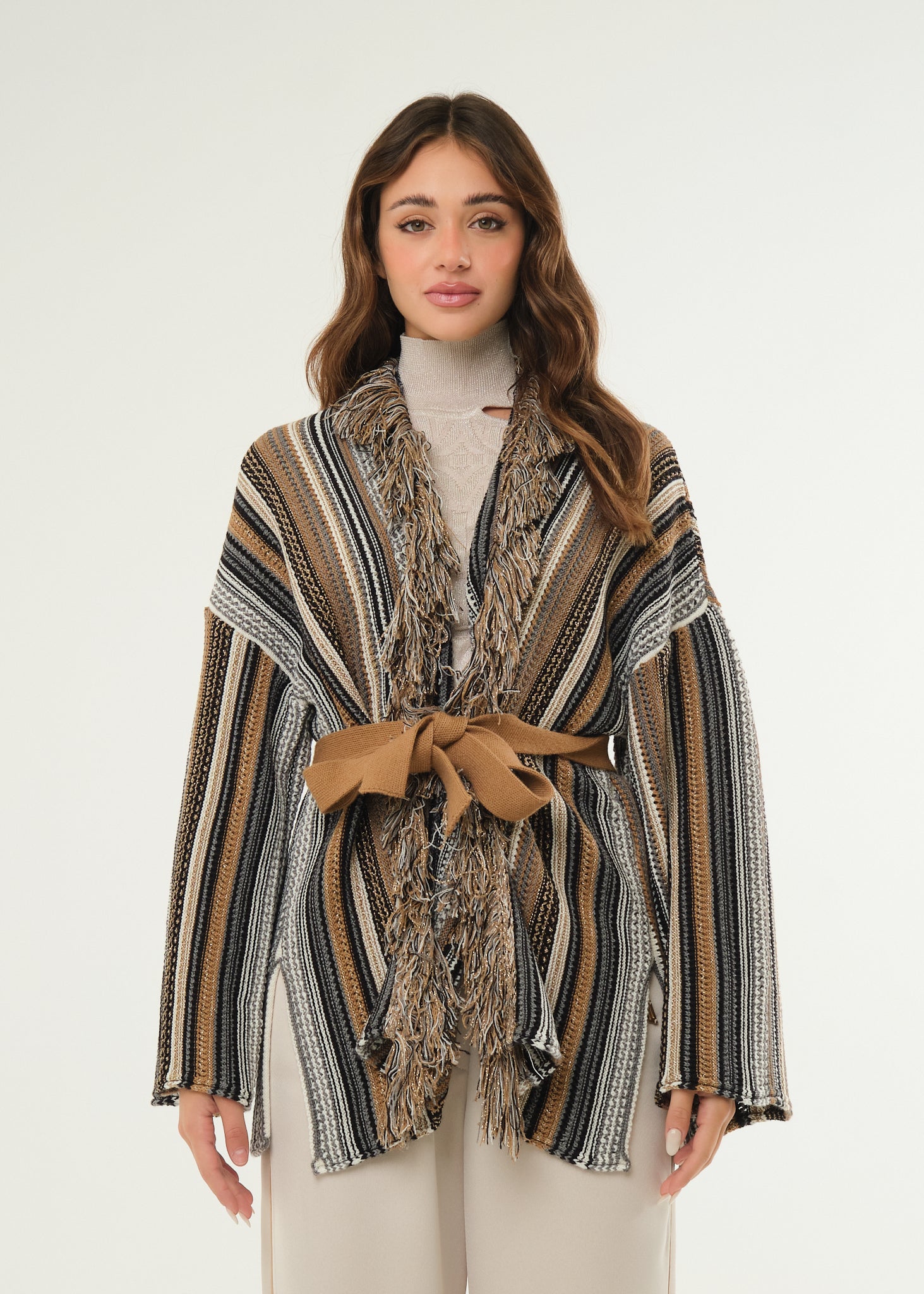 Cardigan in maglia multicolor