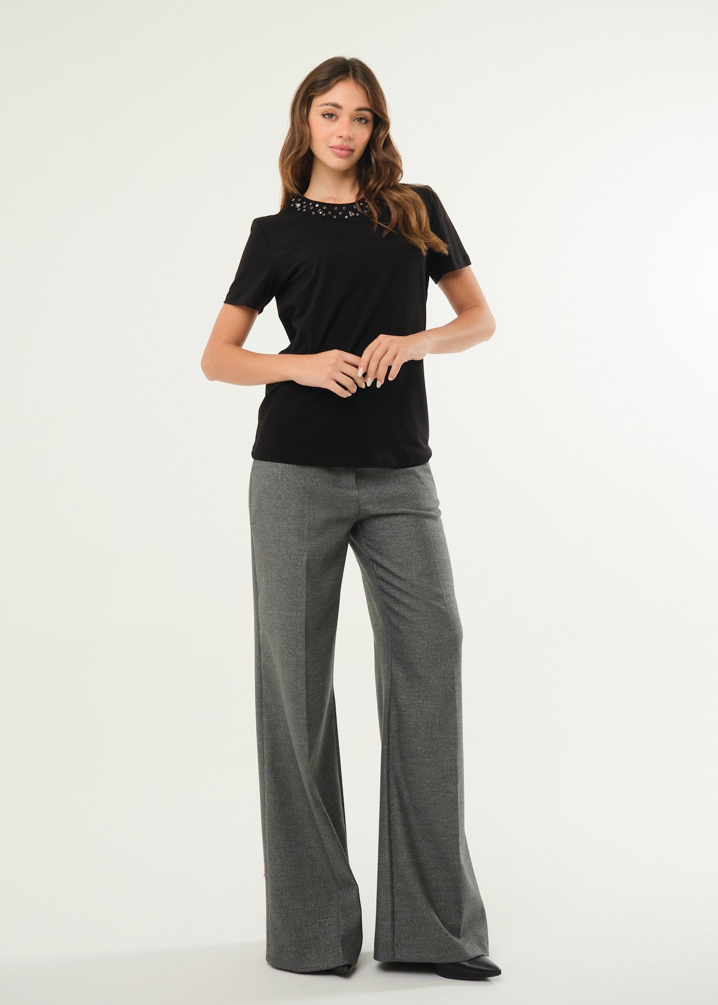 Pantalone a zampa sale e pepe