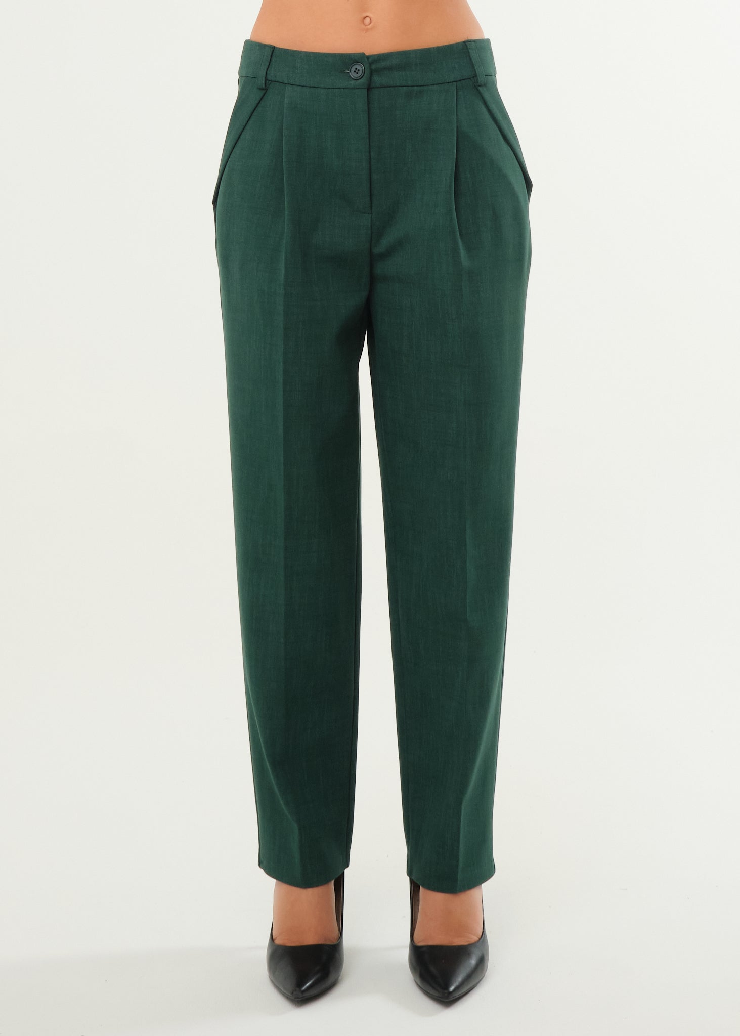 Pantalone a gamba dritta in tessuto screziato