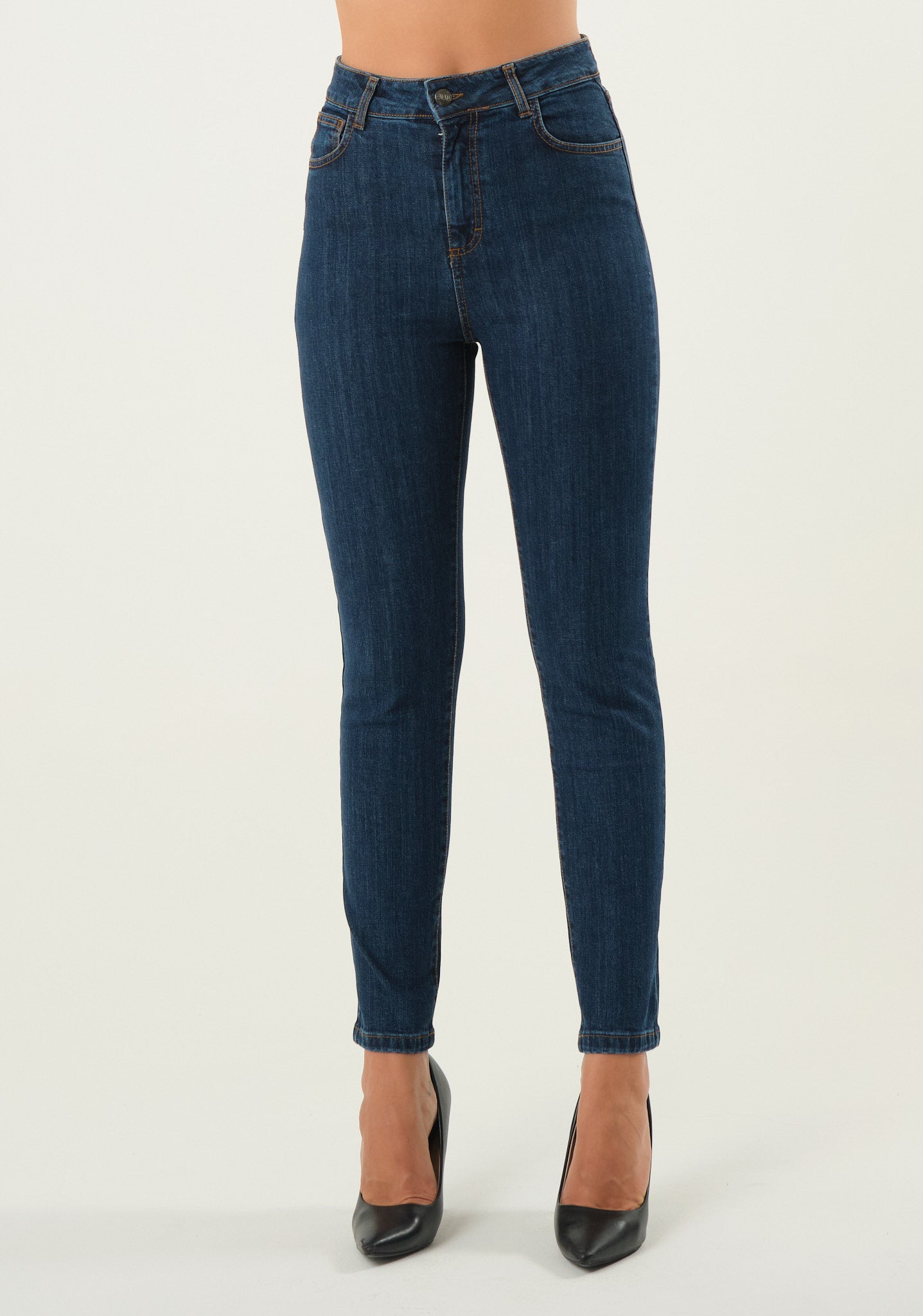 Jeans skinny a vita alta