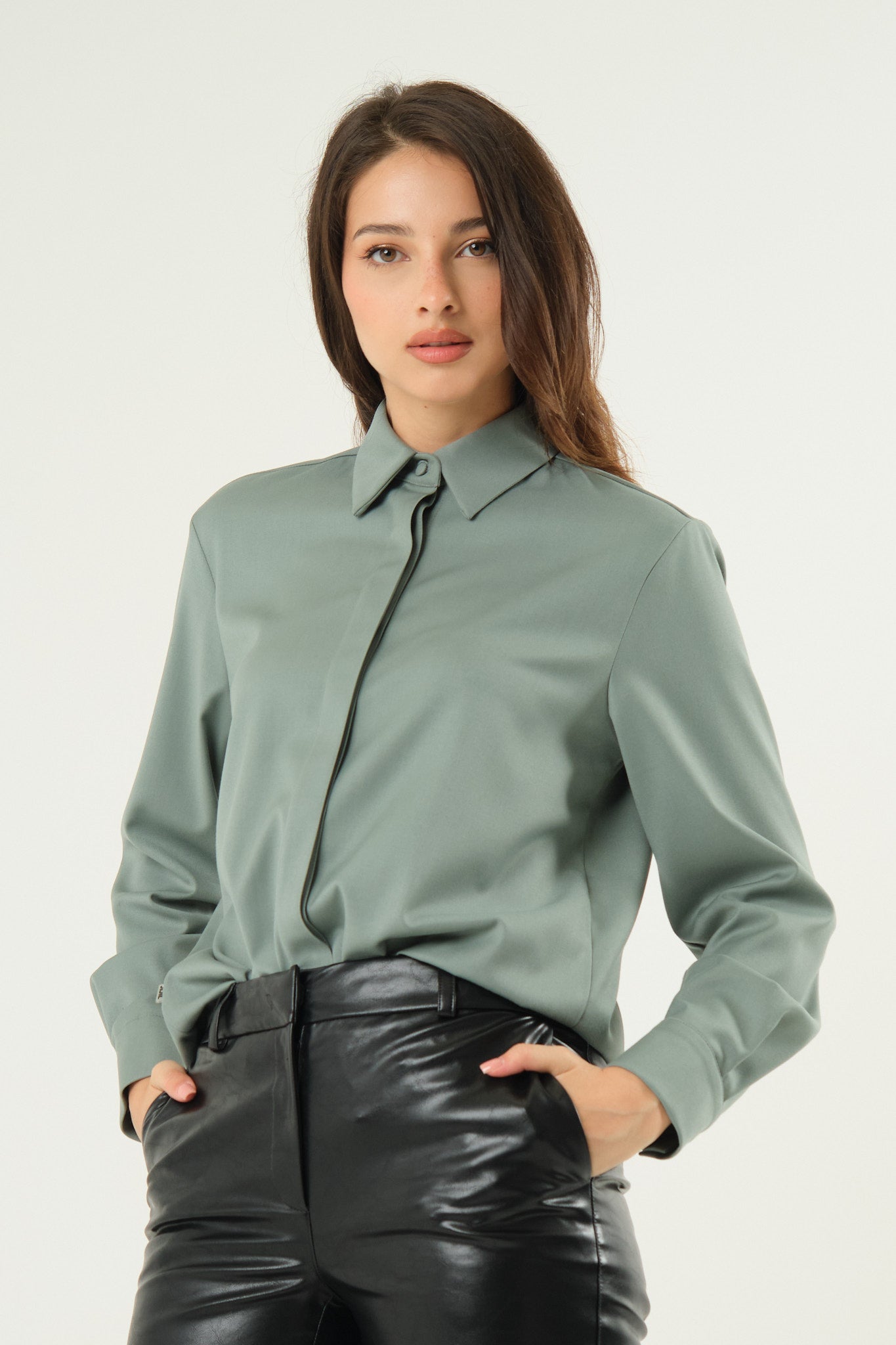 Camicia in tessuto doppiato