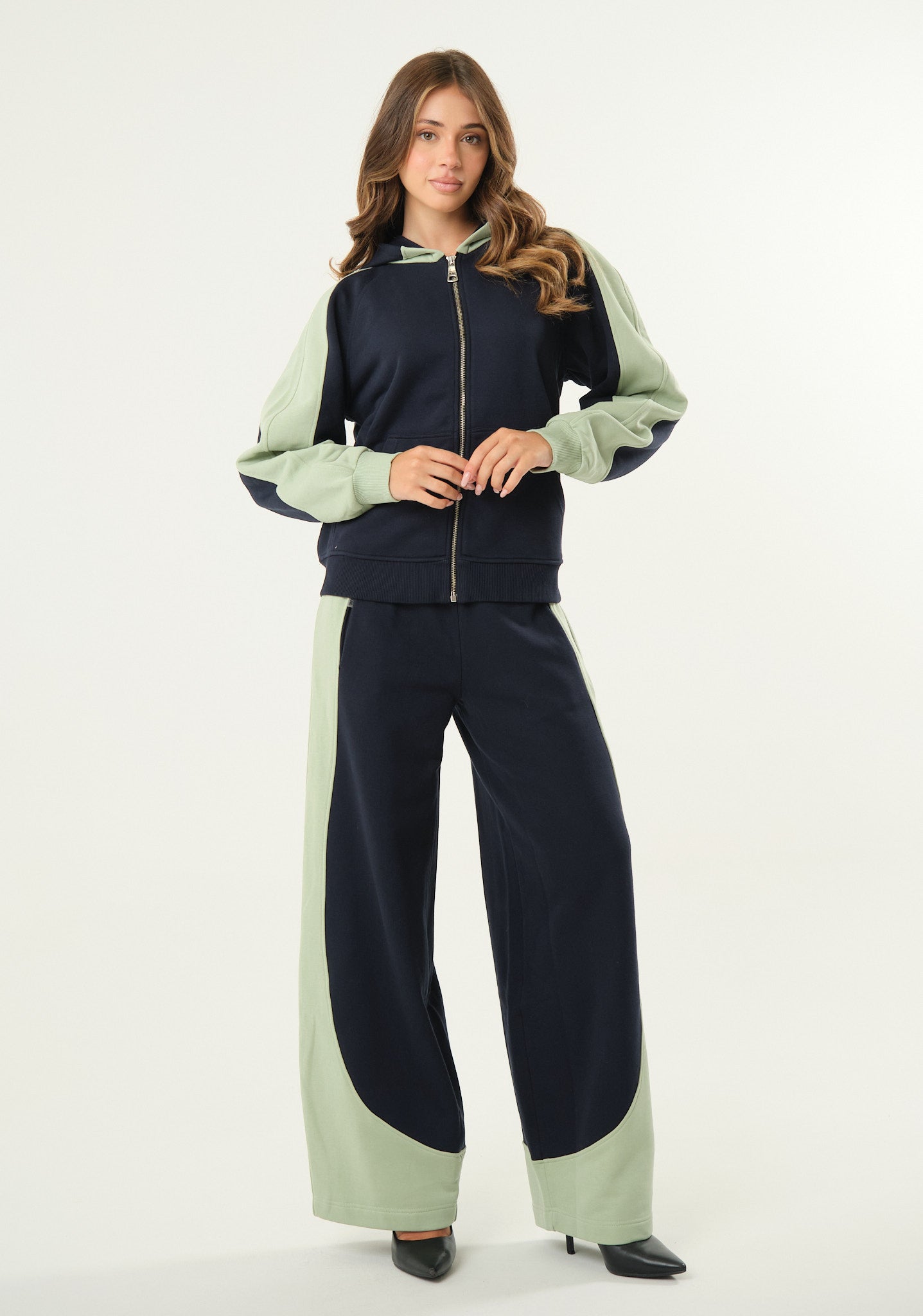 Pantalone tuta bicolor