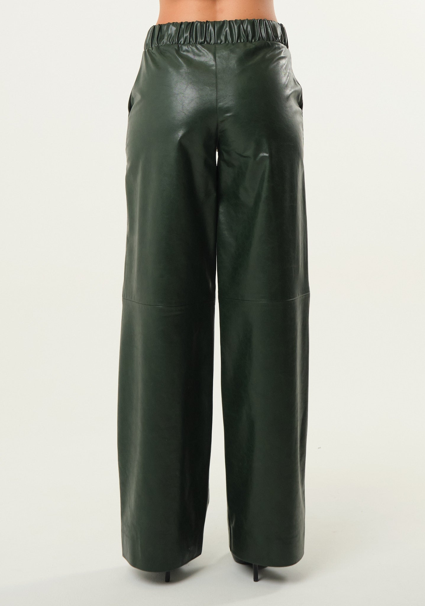 Pantalone palazzo in ecopelle