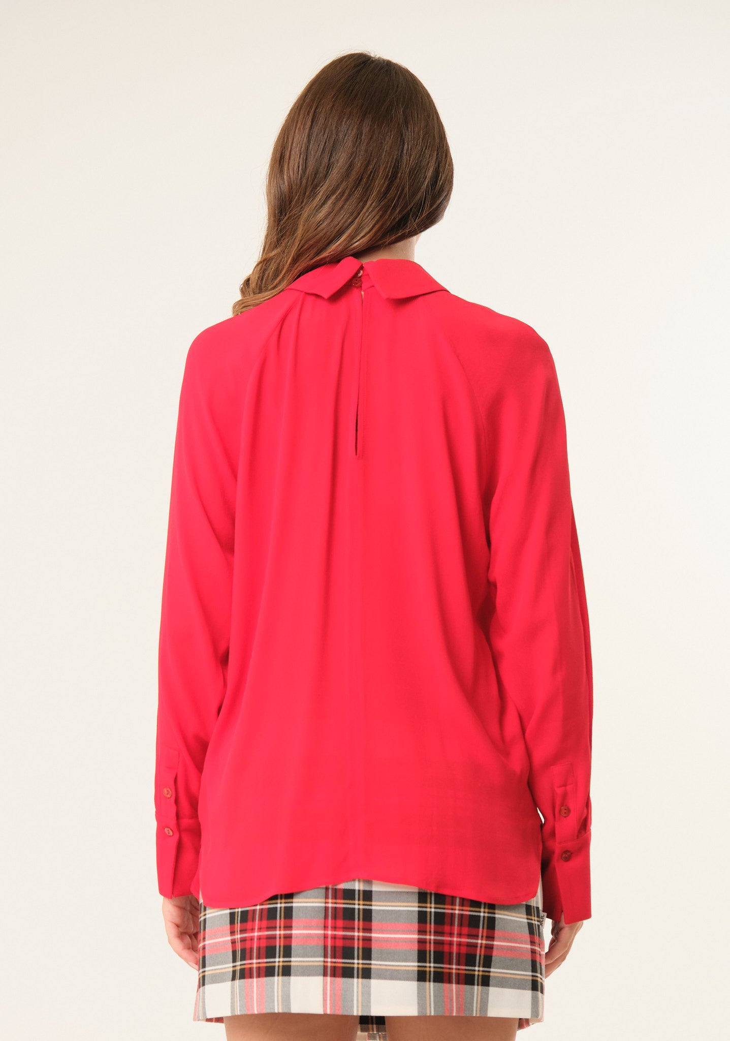 Blusa in georgette tinta unita