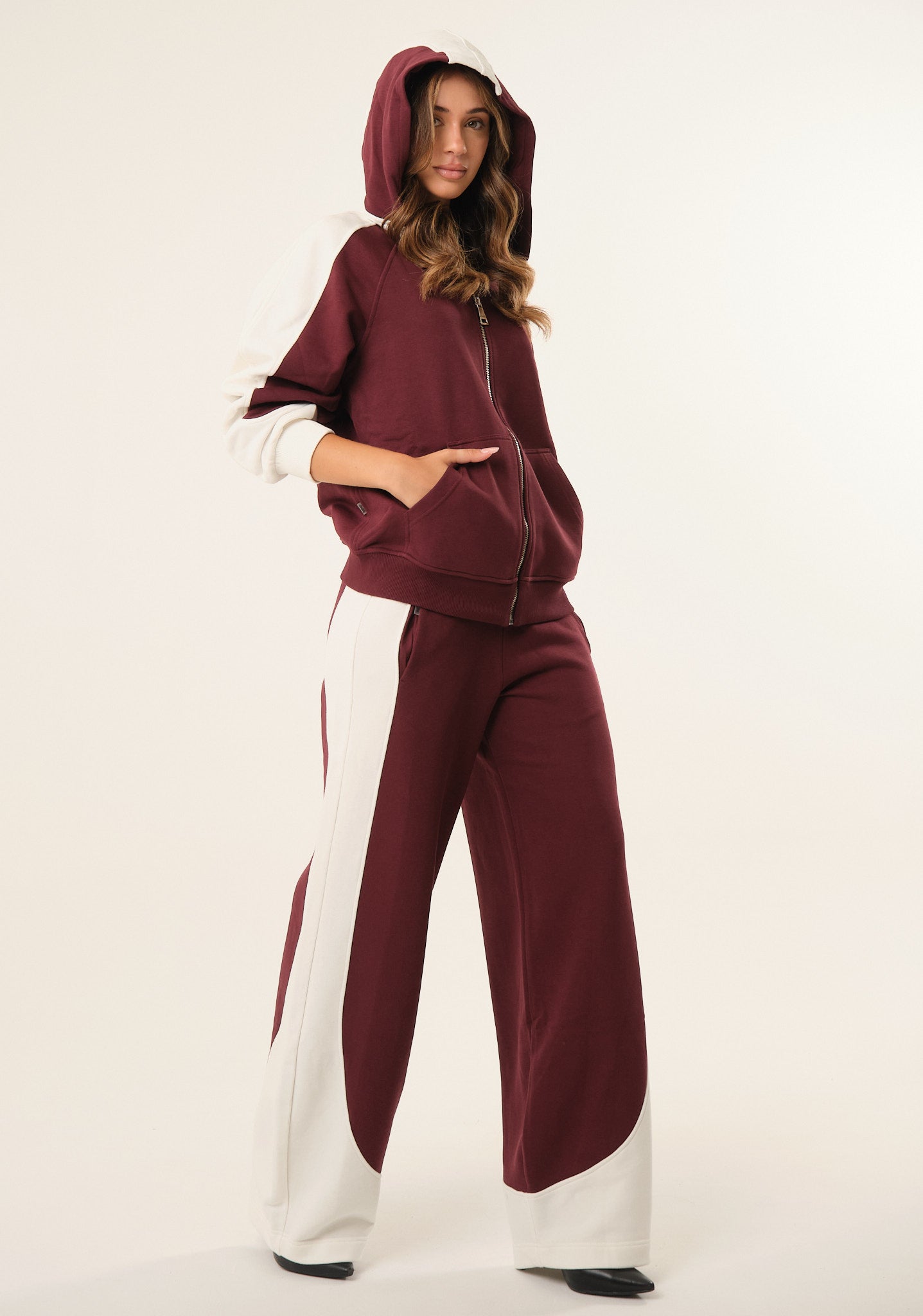Pantalone tuta bicolor