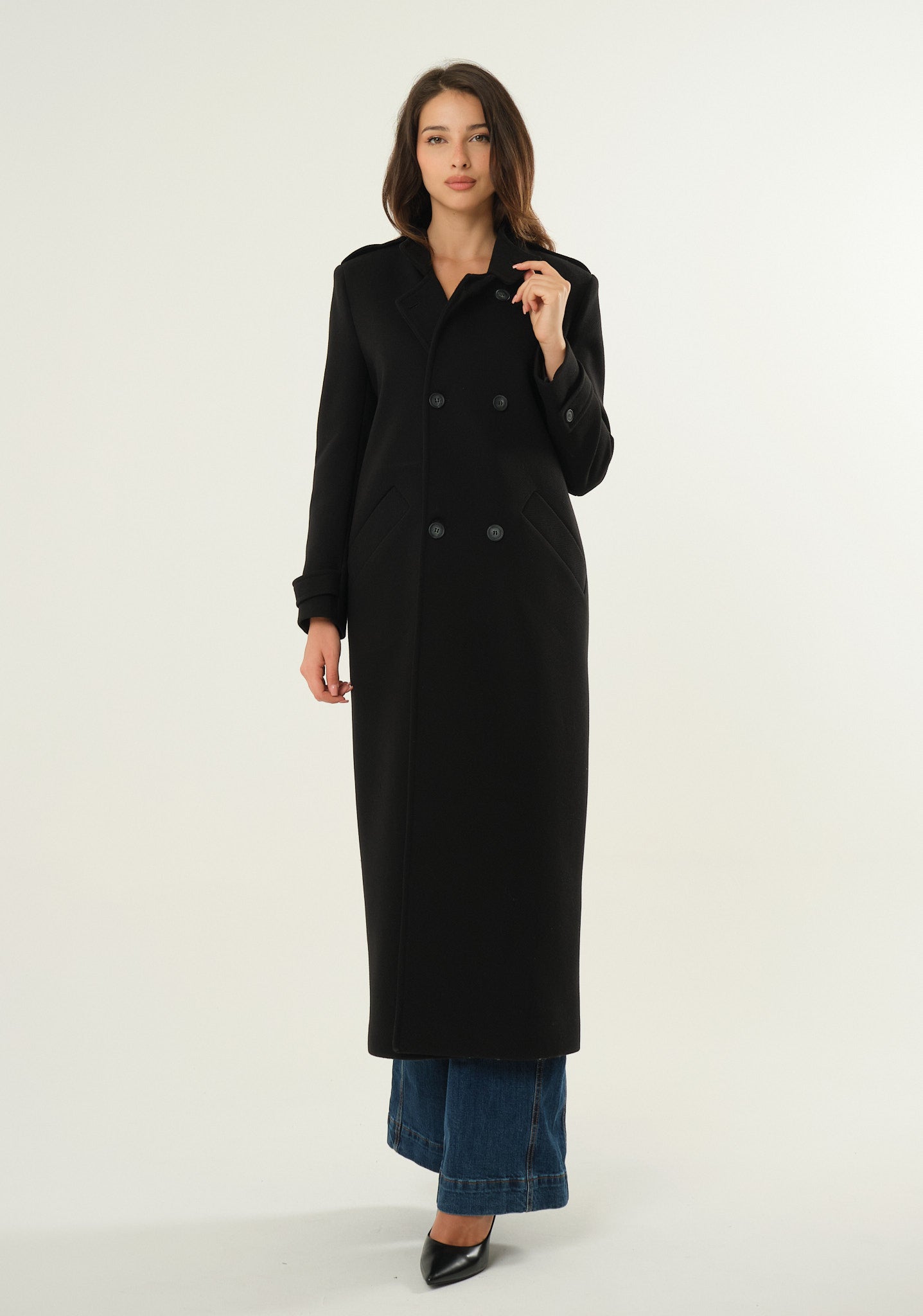 Cappotto lungo doppiopetto