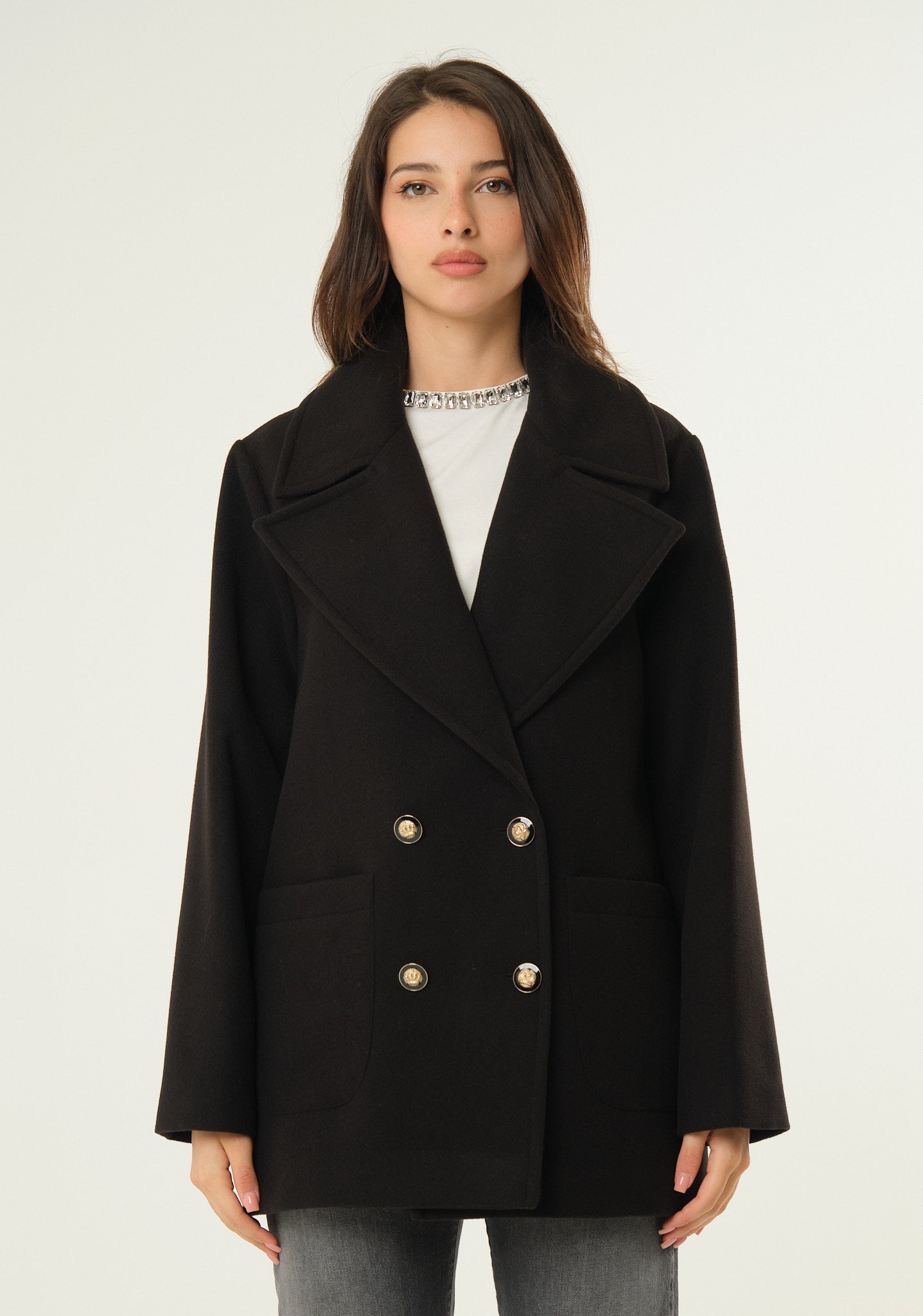 Cappotto doppiopetto corto