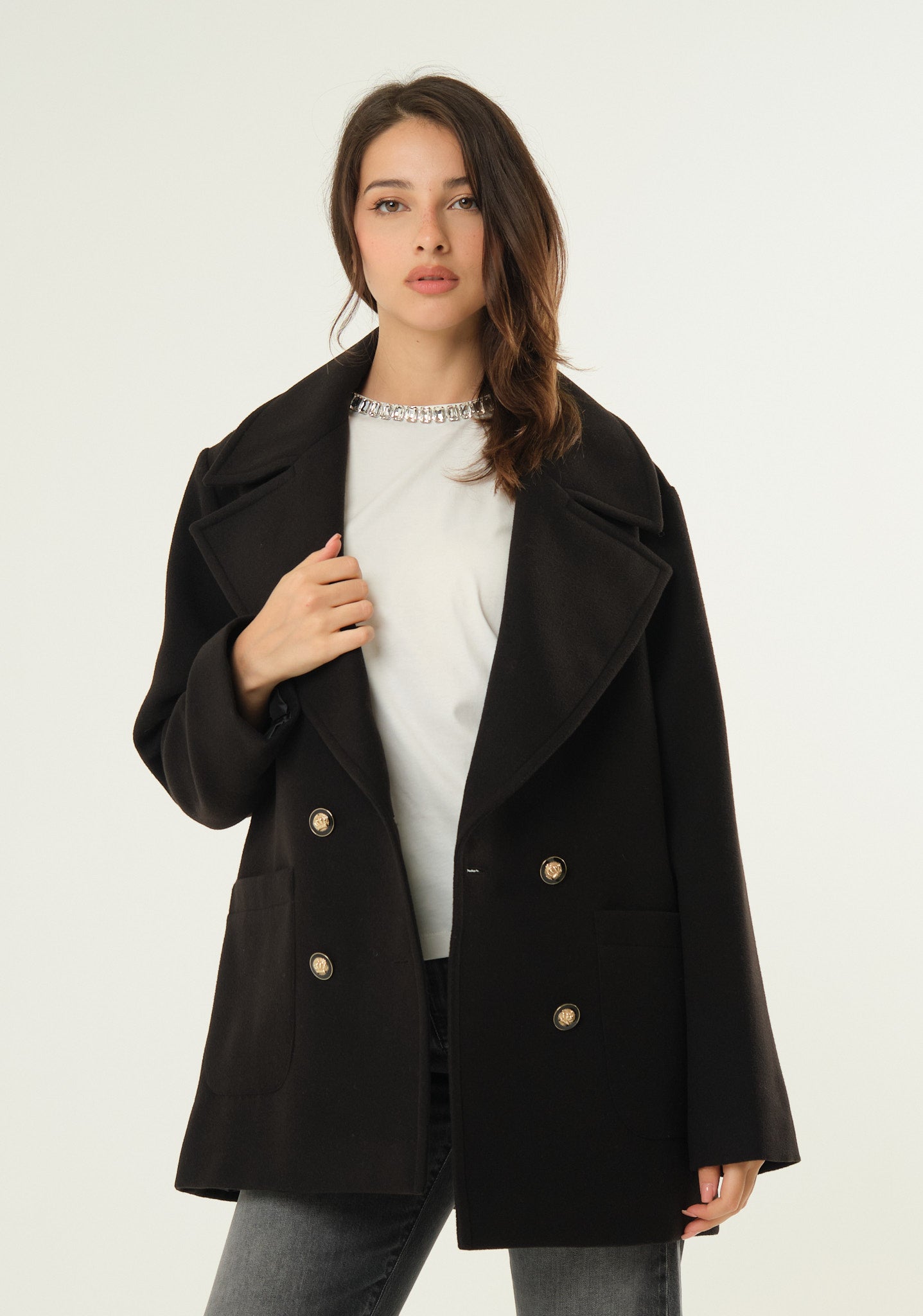 Cappotto doppiopetto corto