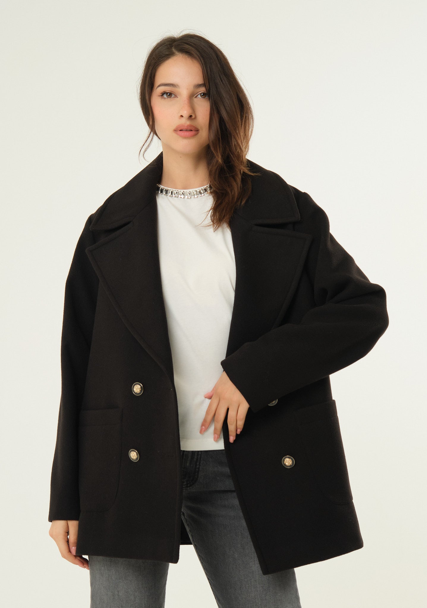 Cappotto doppiopetto corto