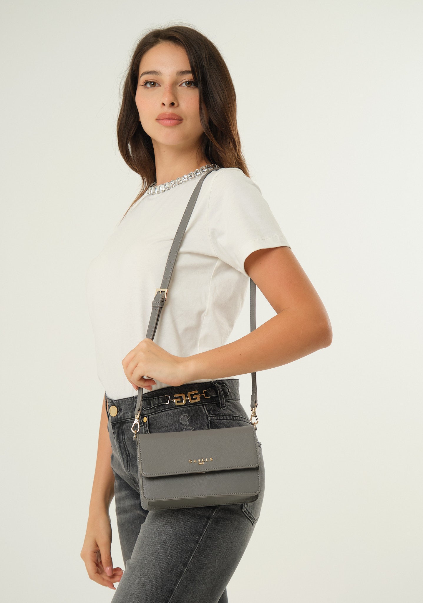 Borsa midi a tracolla con patta