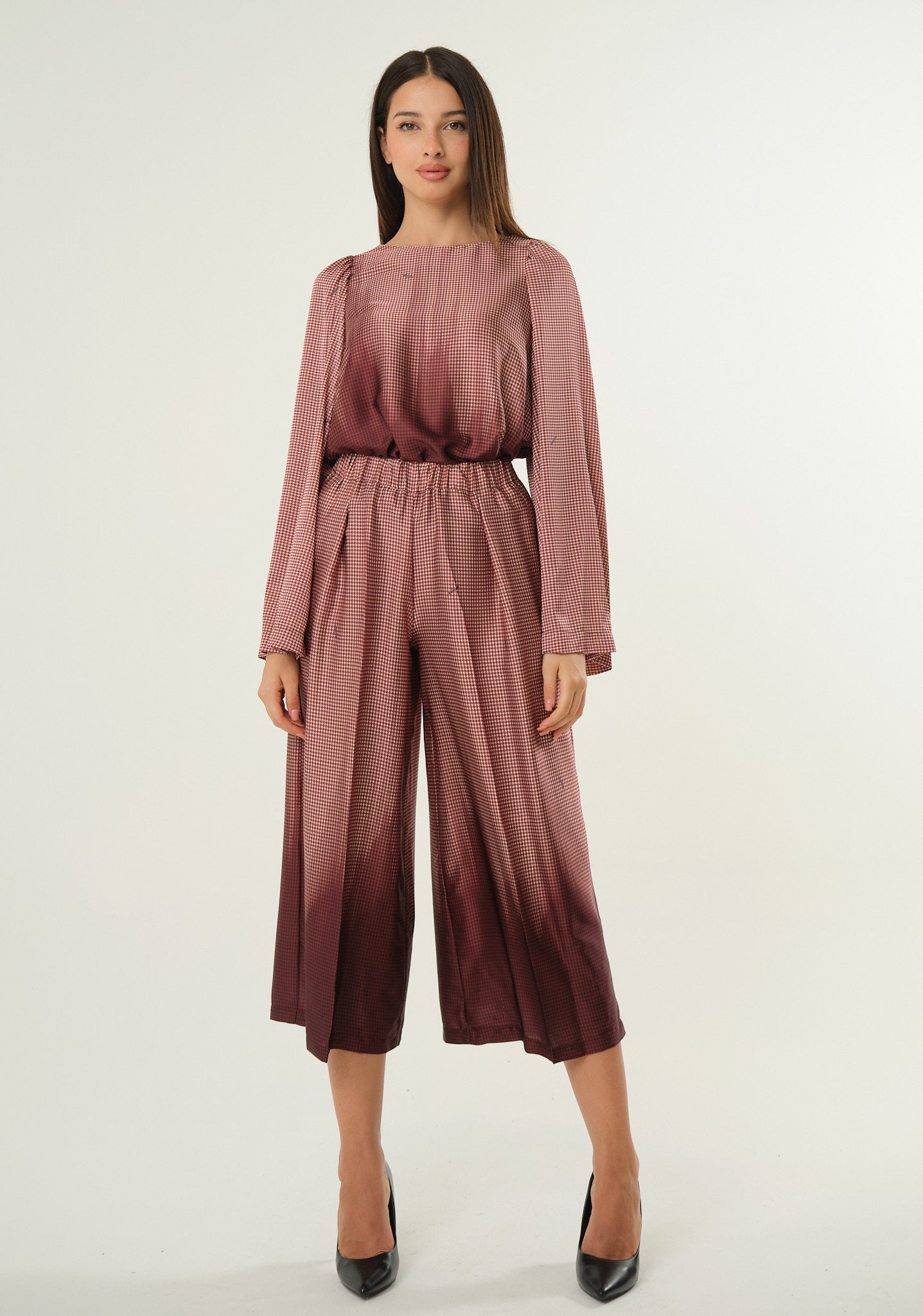 Blusa in fantasia sfumata