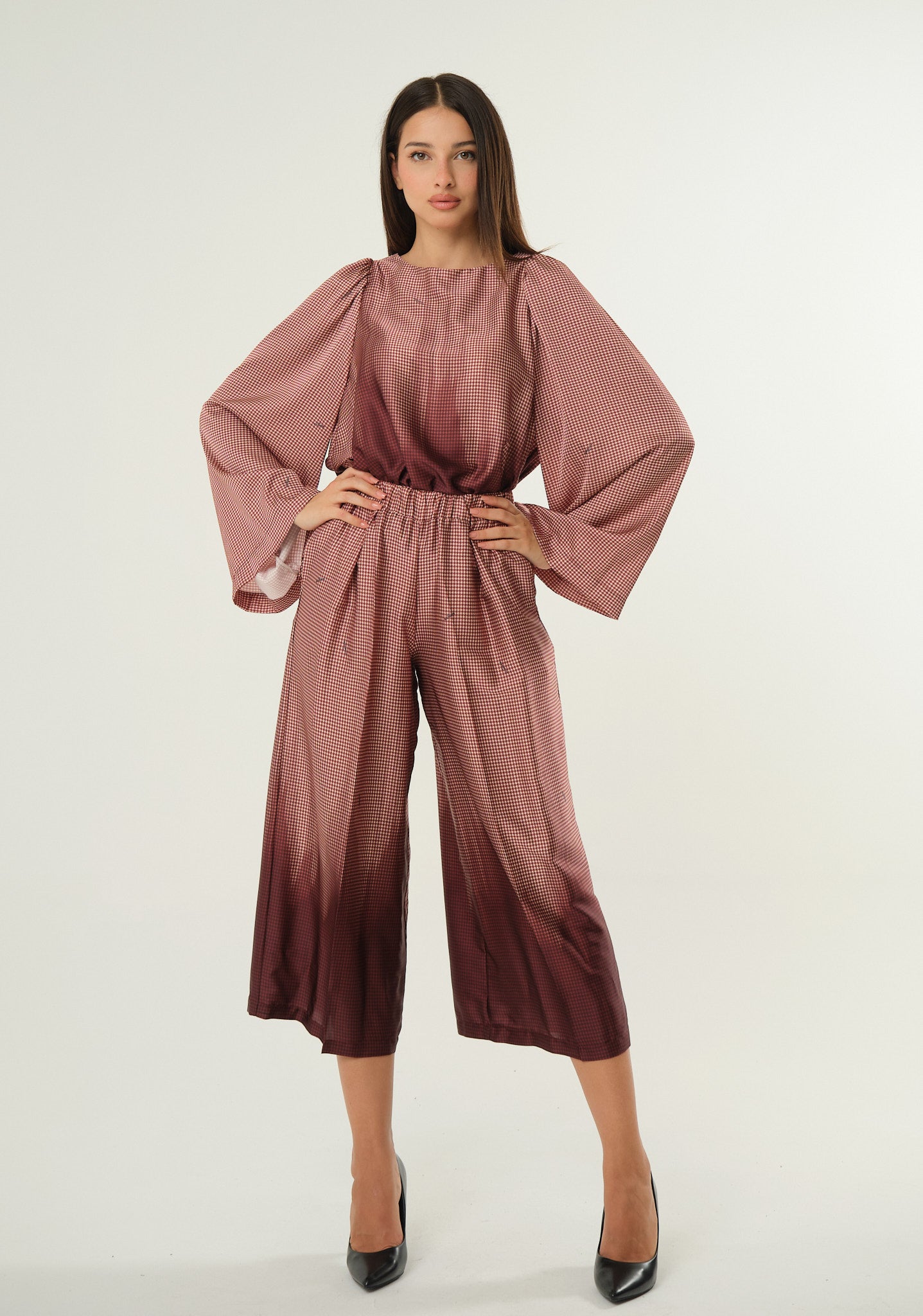 Pantaloni in fantasia sfumata