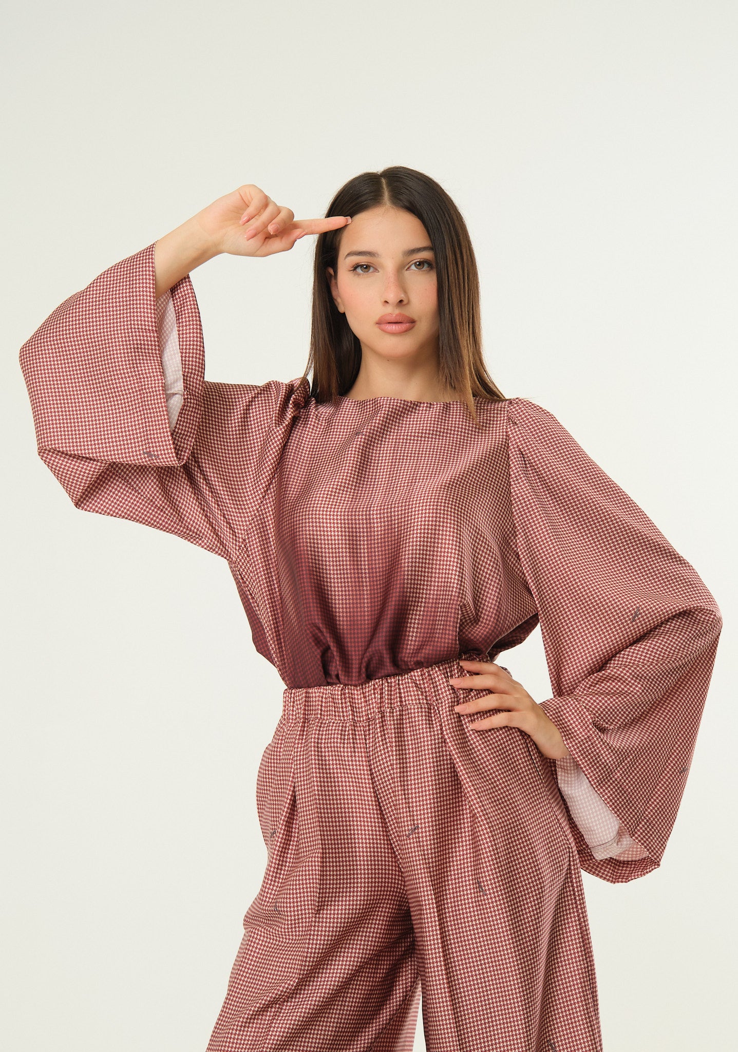 Blusa in fantasia sfumata