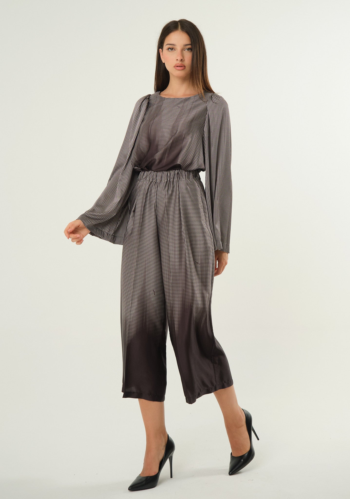 Pantaloni in fantasia sfumata