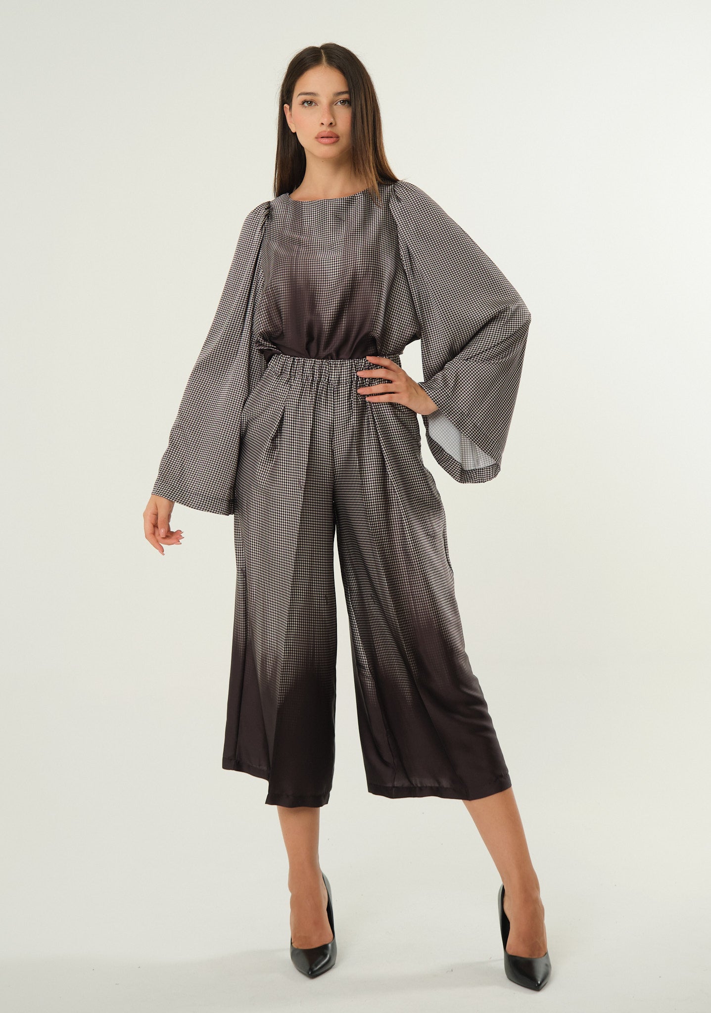 Blusa in fantasia sfumata