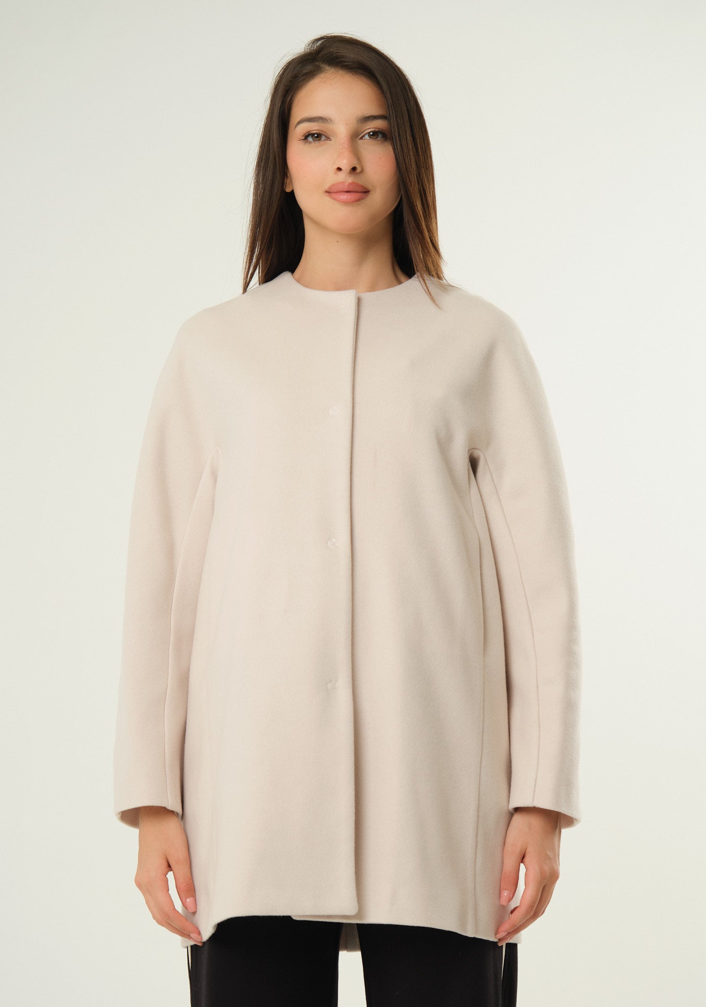 Cappotto girocollo
