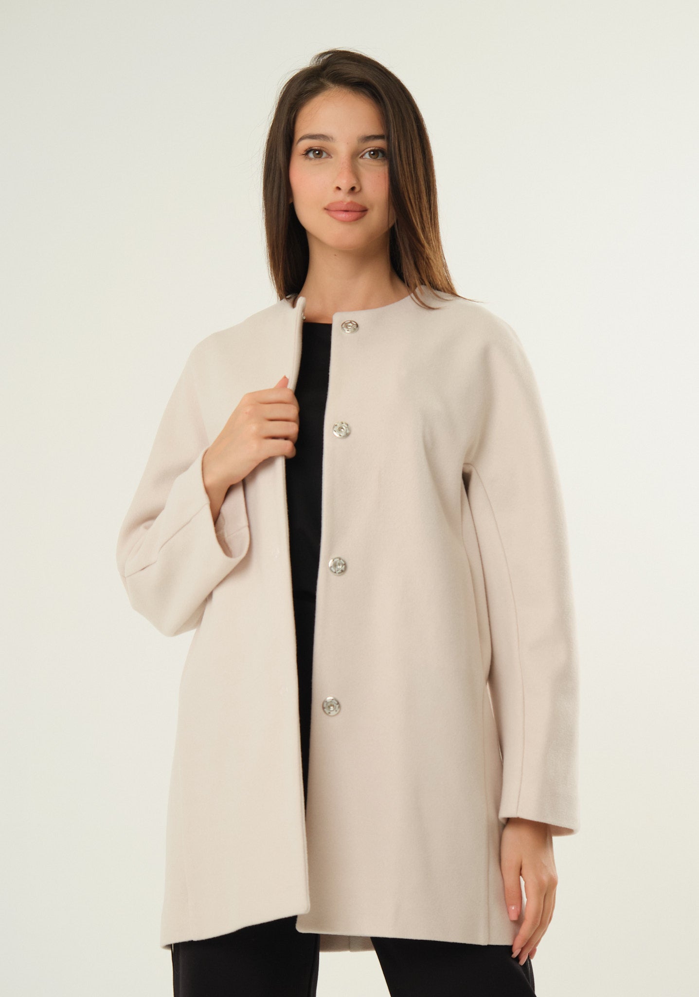 Cappotto girocollo