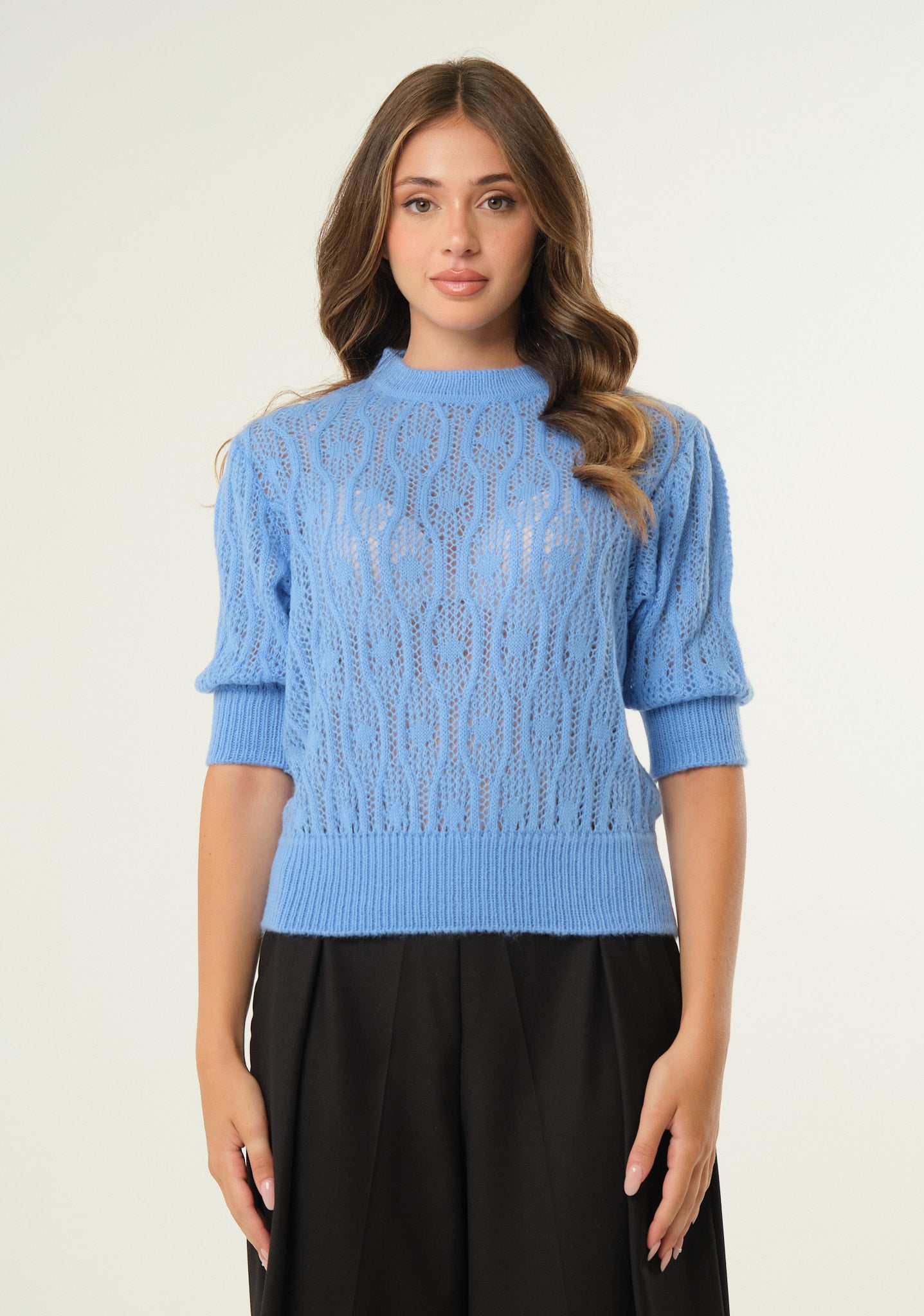 Maglia in lana traforata