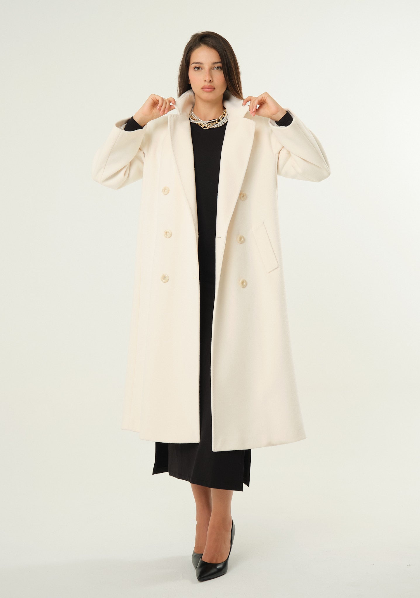 Cappotto lungo doppiopetto