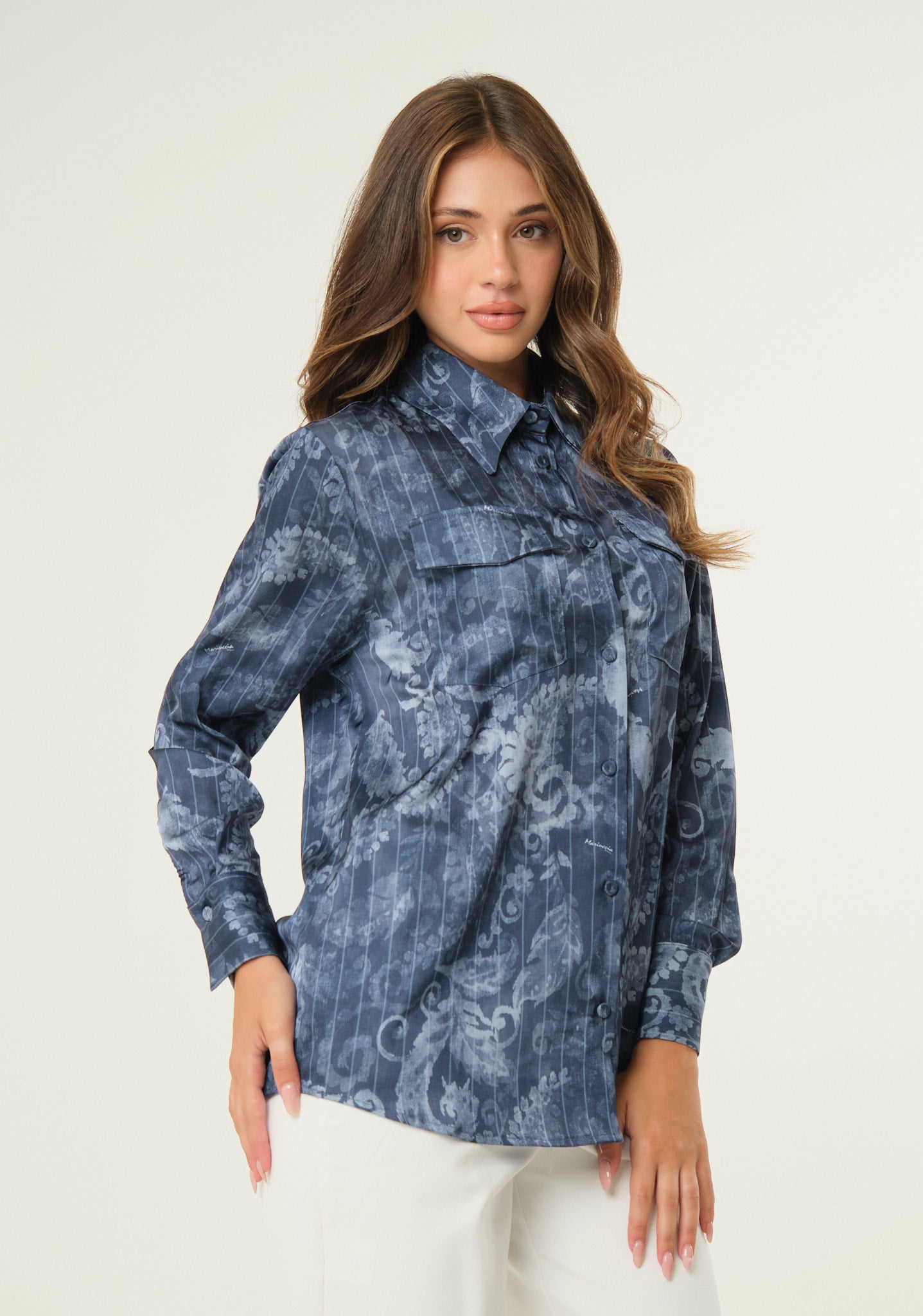 Camicia finto denim