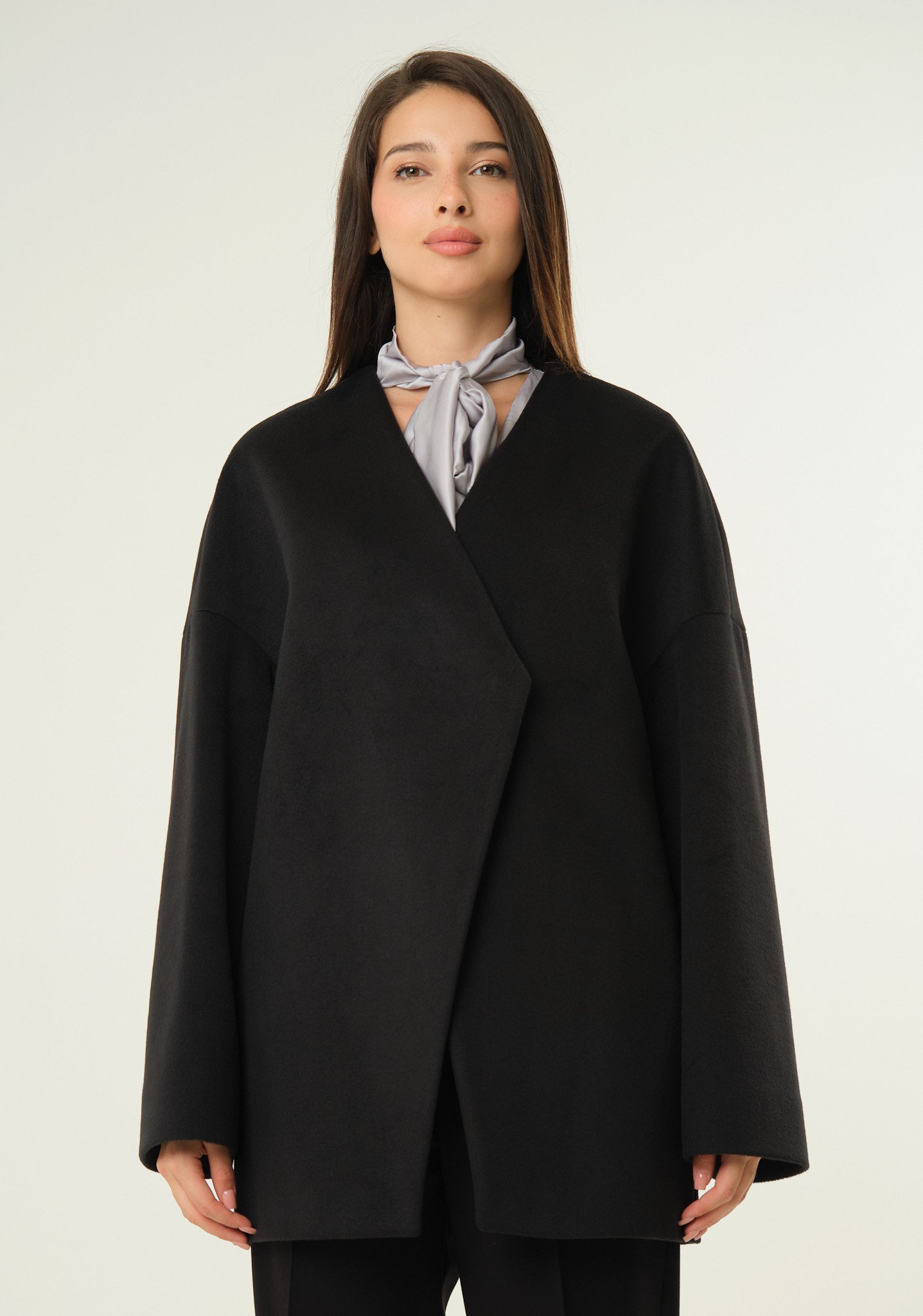 Cappotto corto senza collo