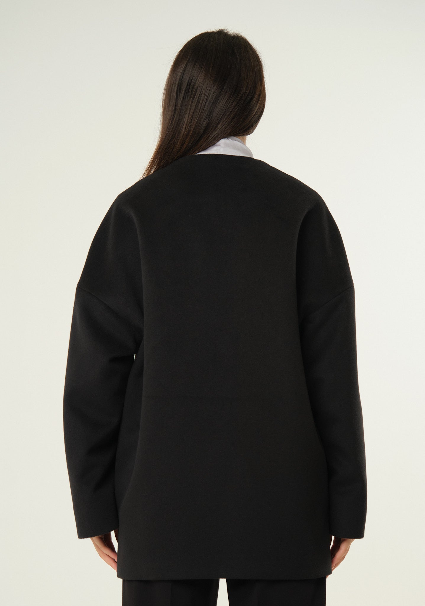 Cappotto corto senza collo