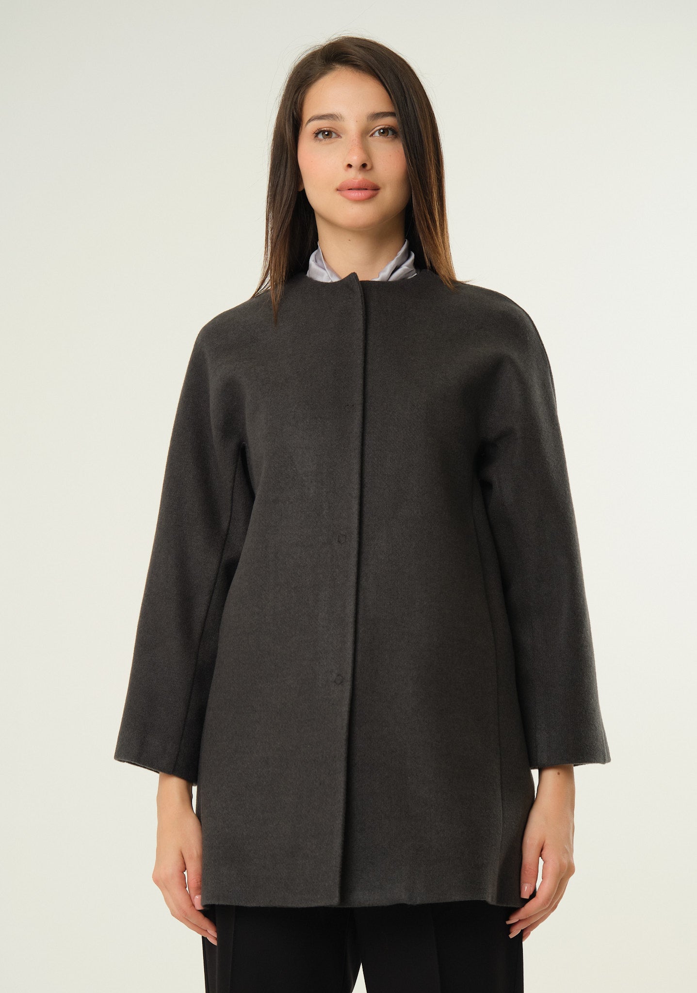 Cappotto girocollo