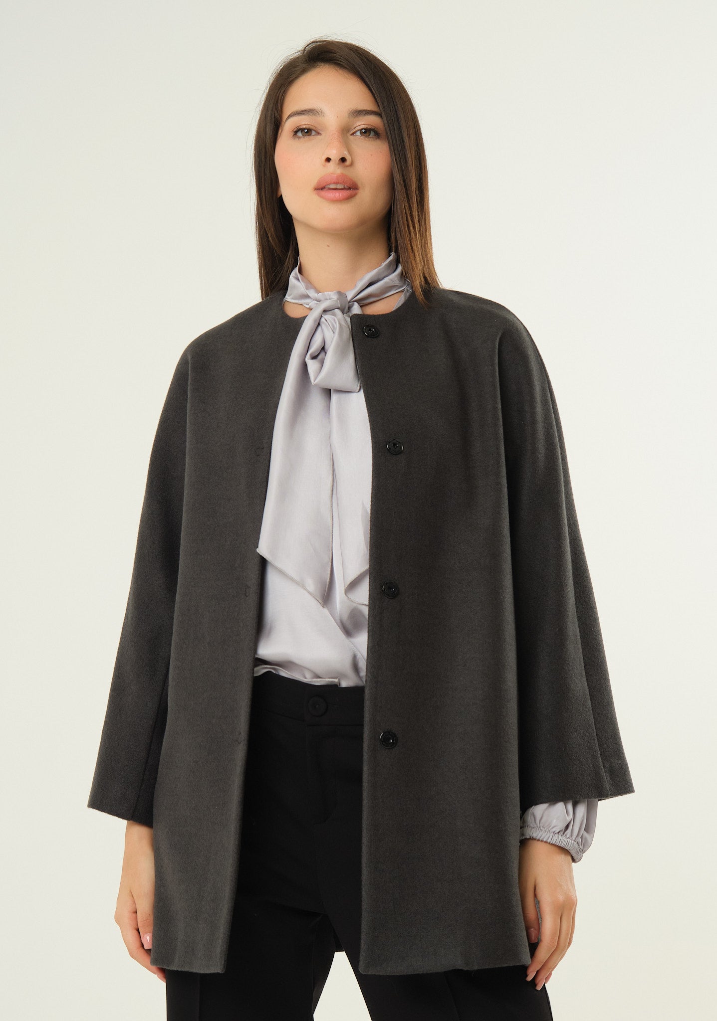 Cappotto girocollo