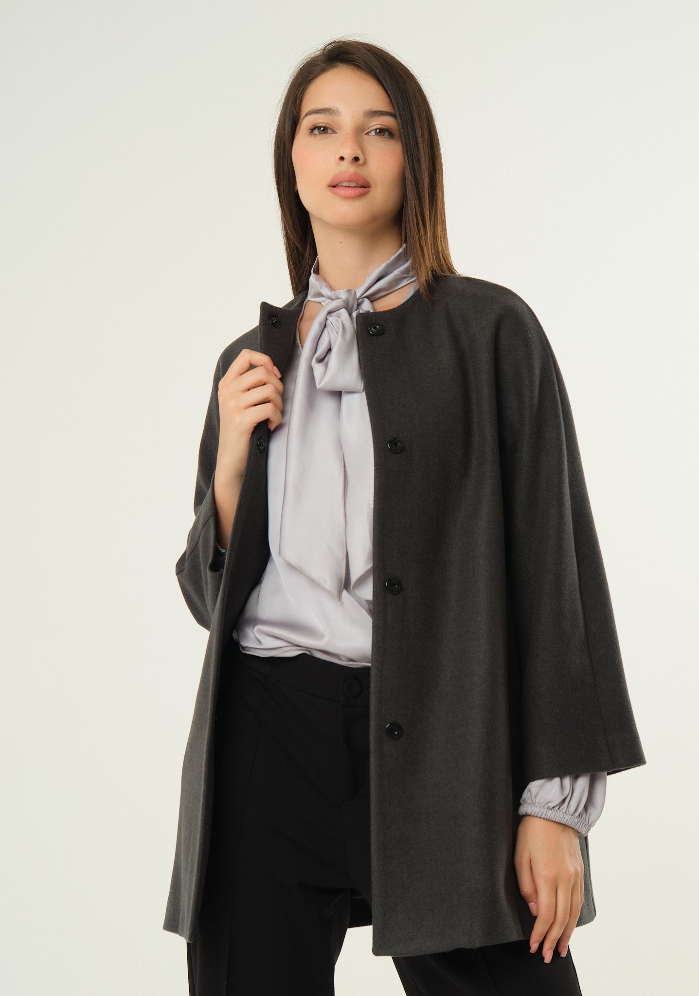 Cappotto girocollo