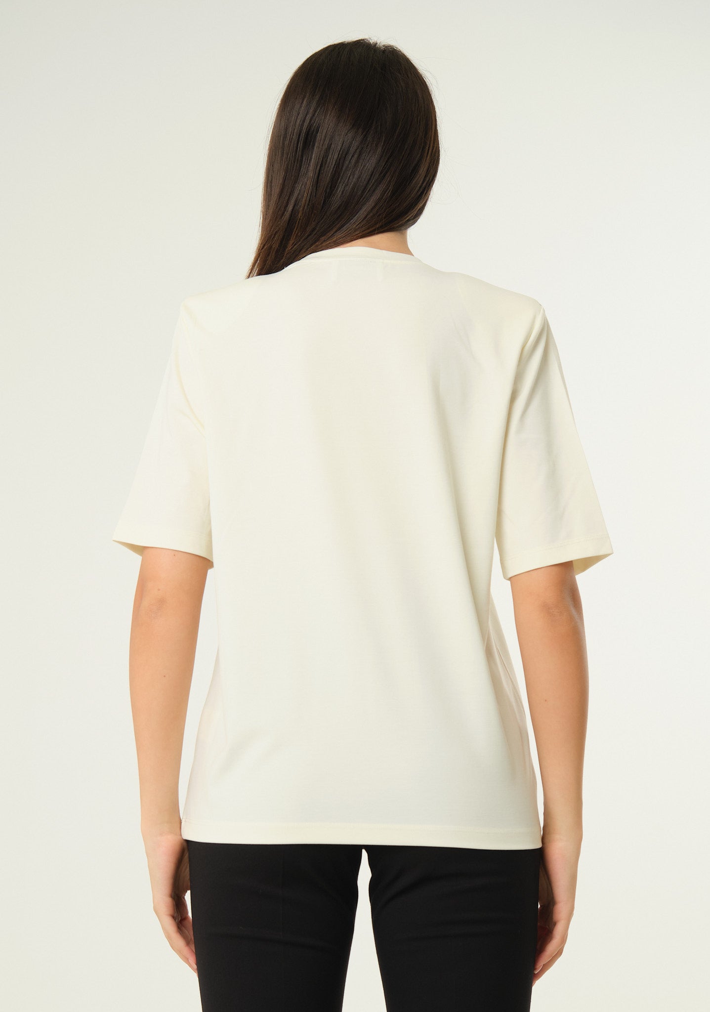 T-shirt in jersey con spalline