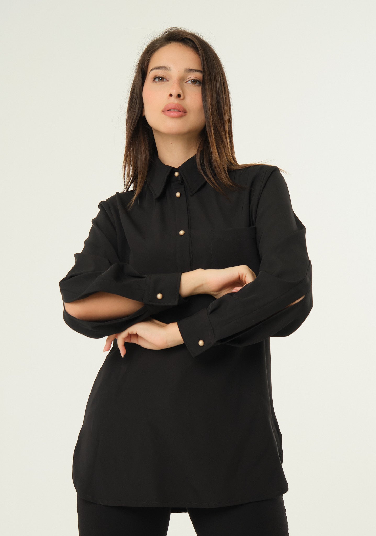 Camicia in tessuto scivolato
