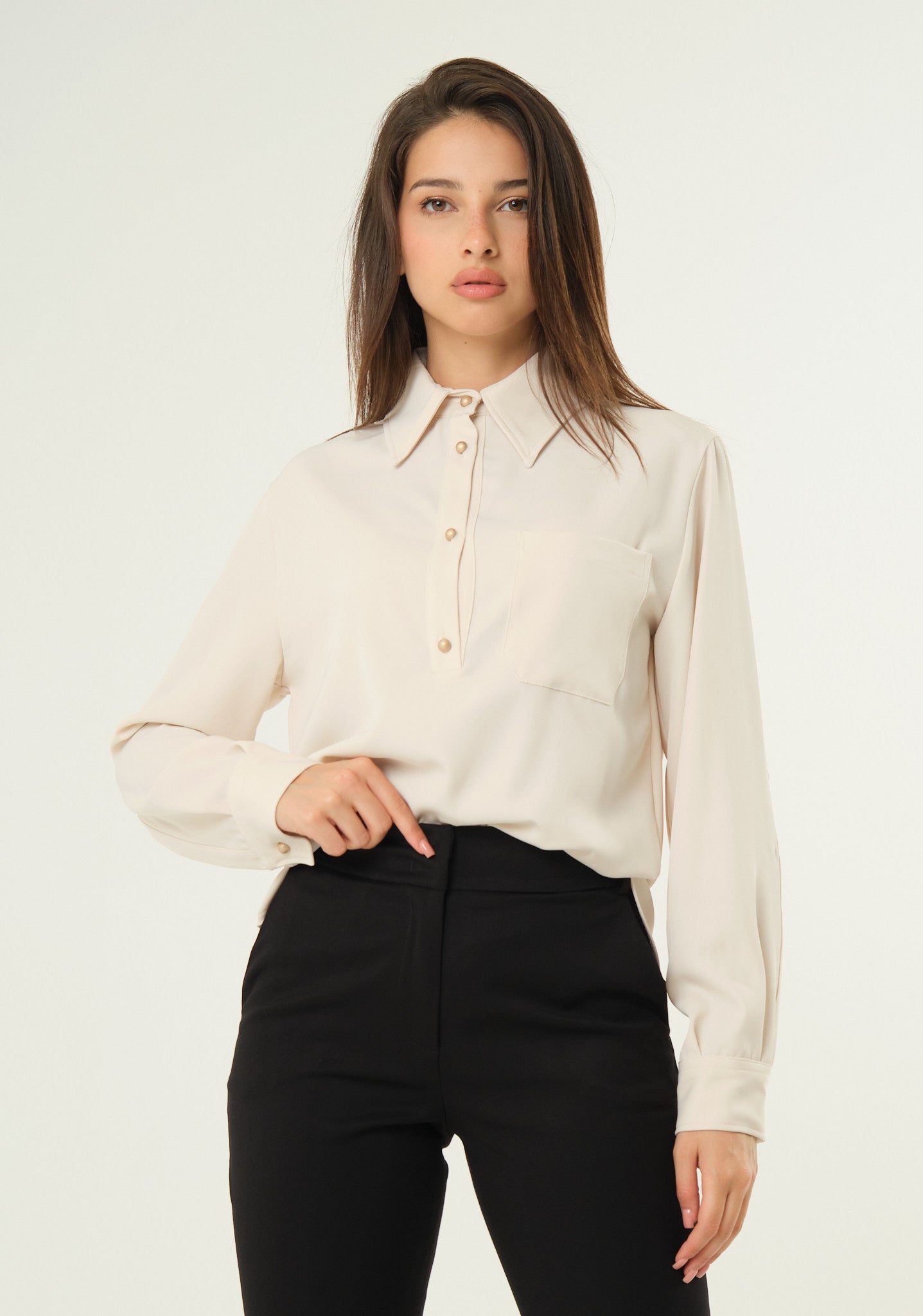 Camicia in tessuto scivolato