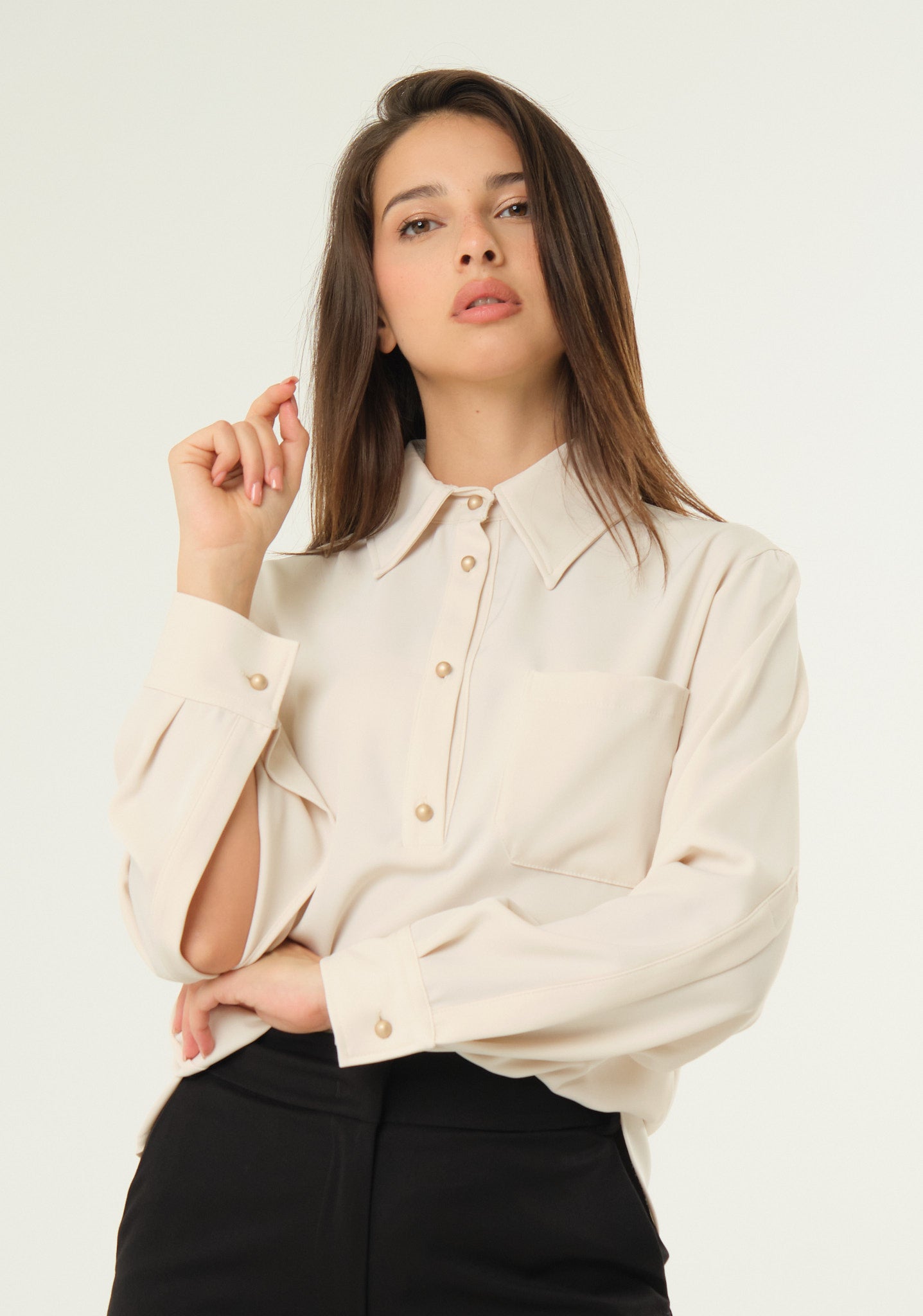 Camicia in tessuto scivolato