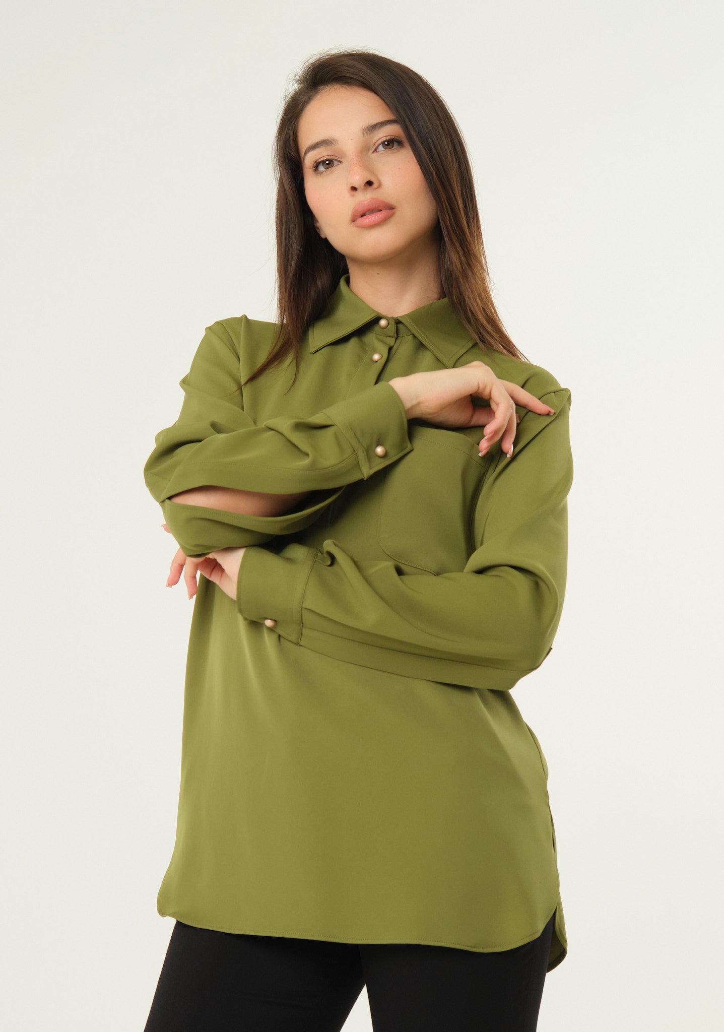 Camicia in tessuto scivolato