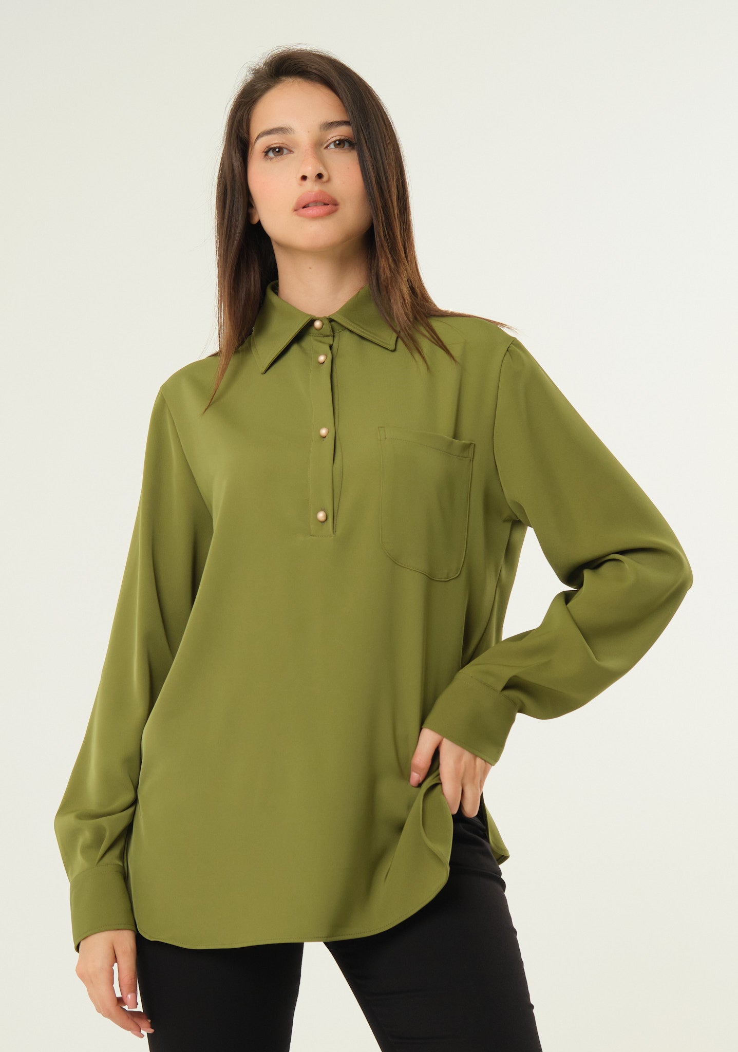 Camicia in tessuto scivolato
