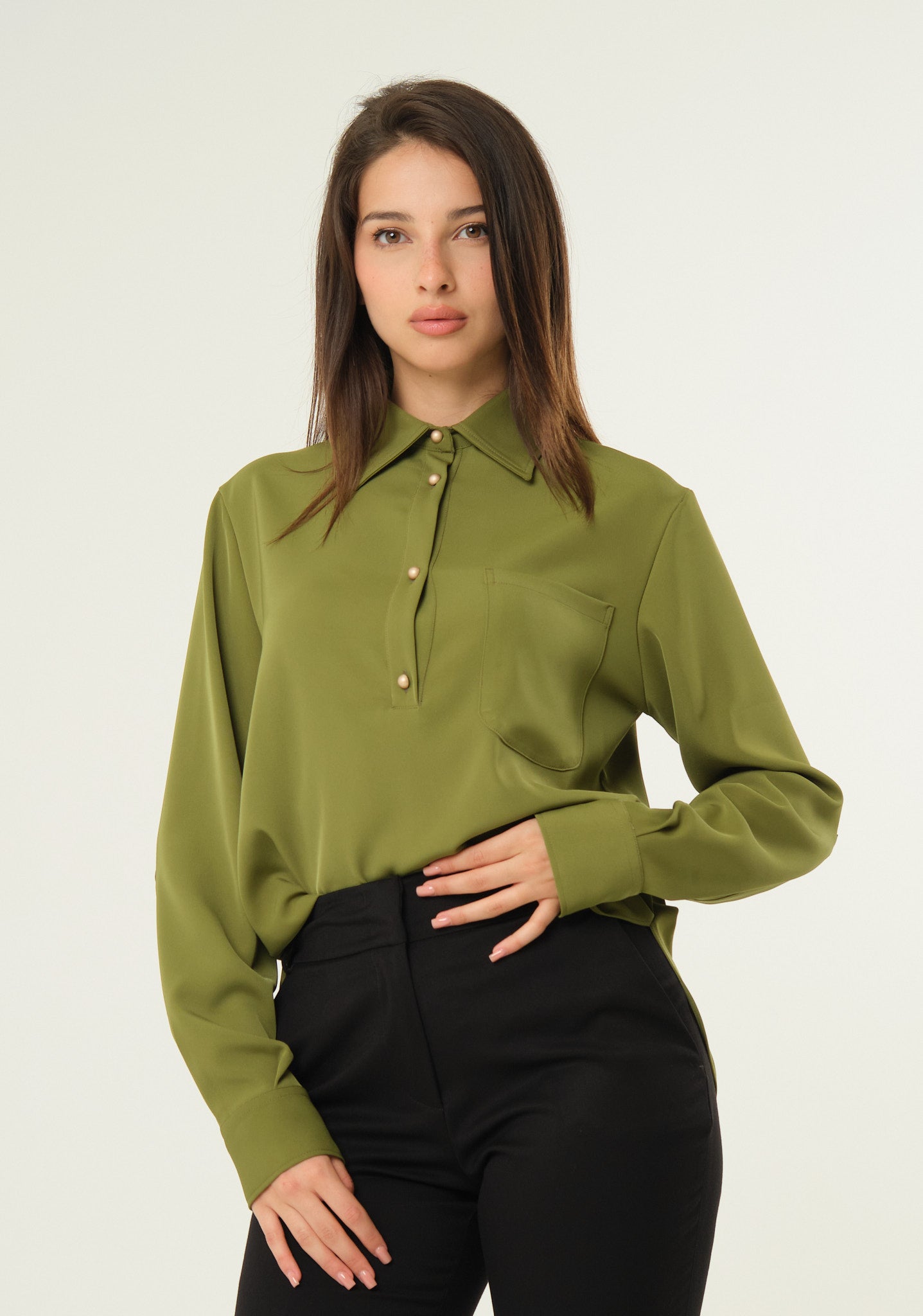 Camicia in tessuto scivolato