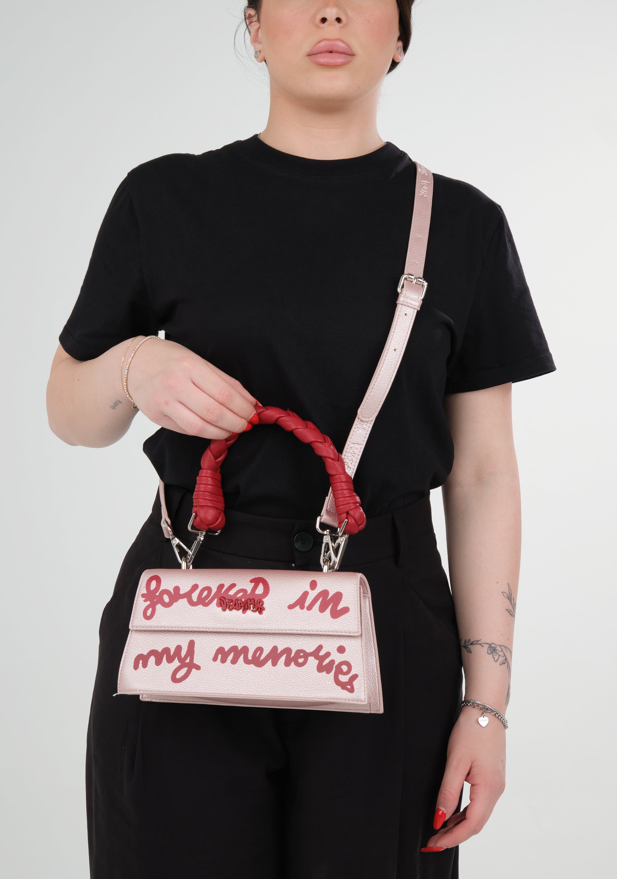 Borsa con patta stampata
