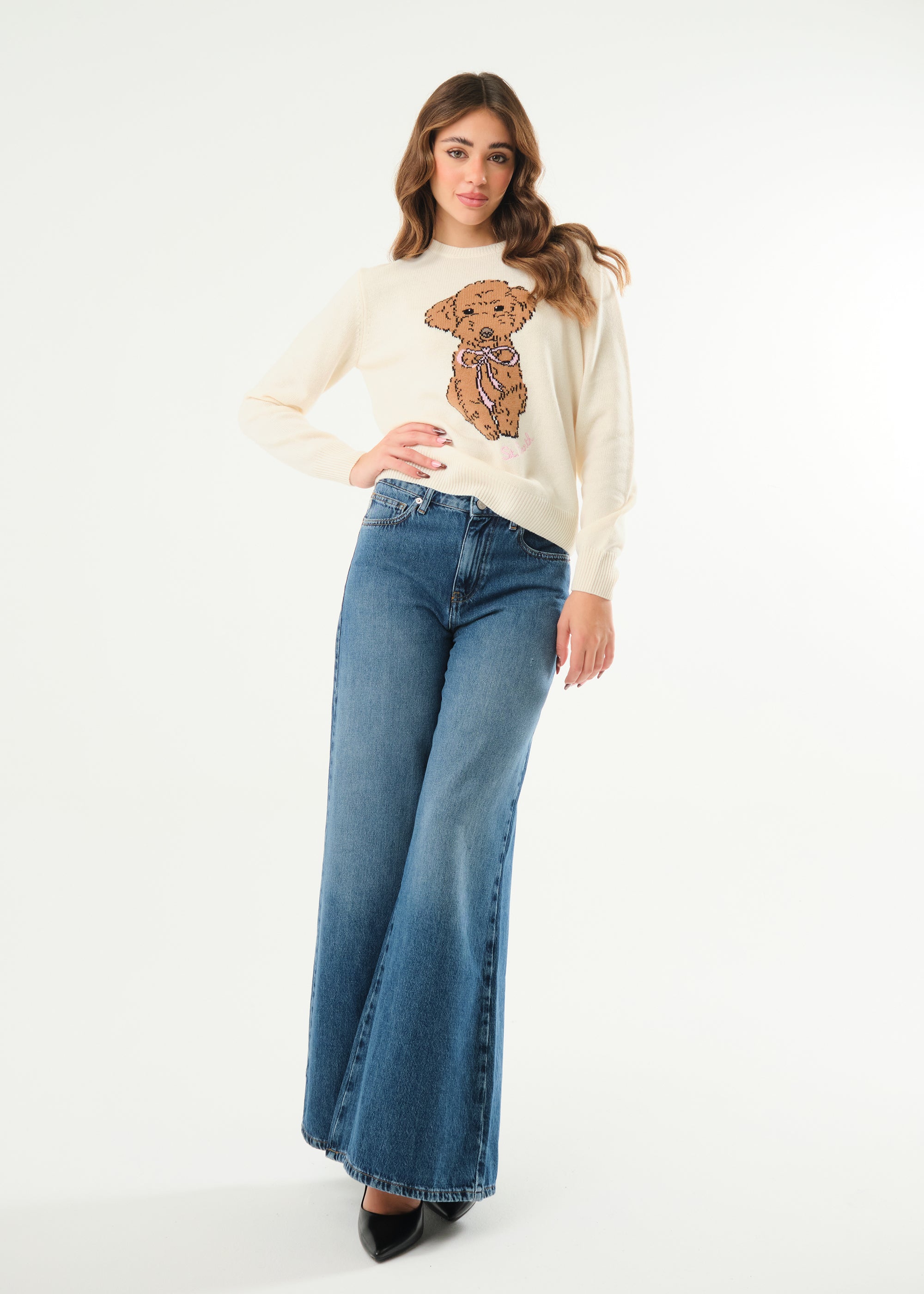 Pullover New Queen Poodle Bow