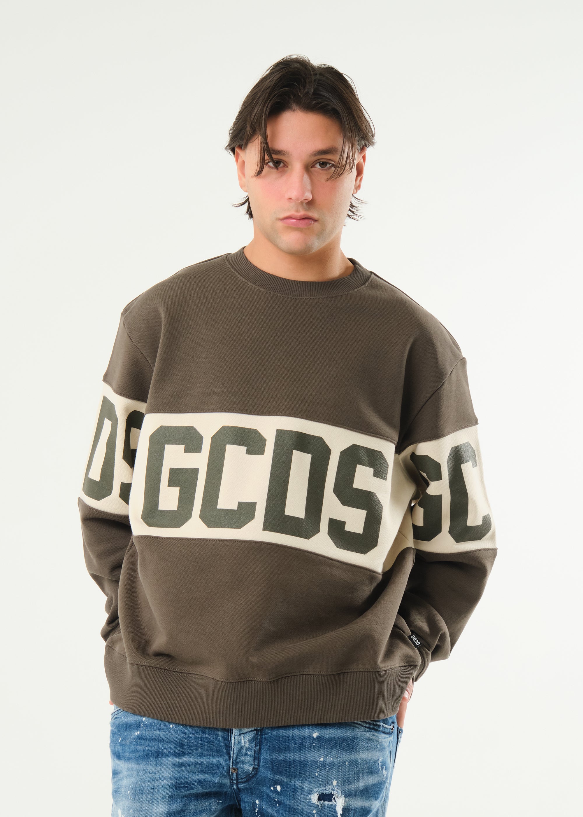 Felpa basic girocollo