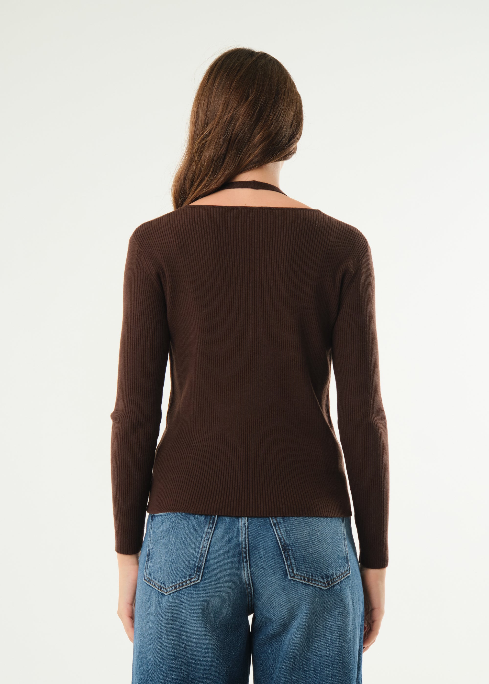 Maglia effetto twin set