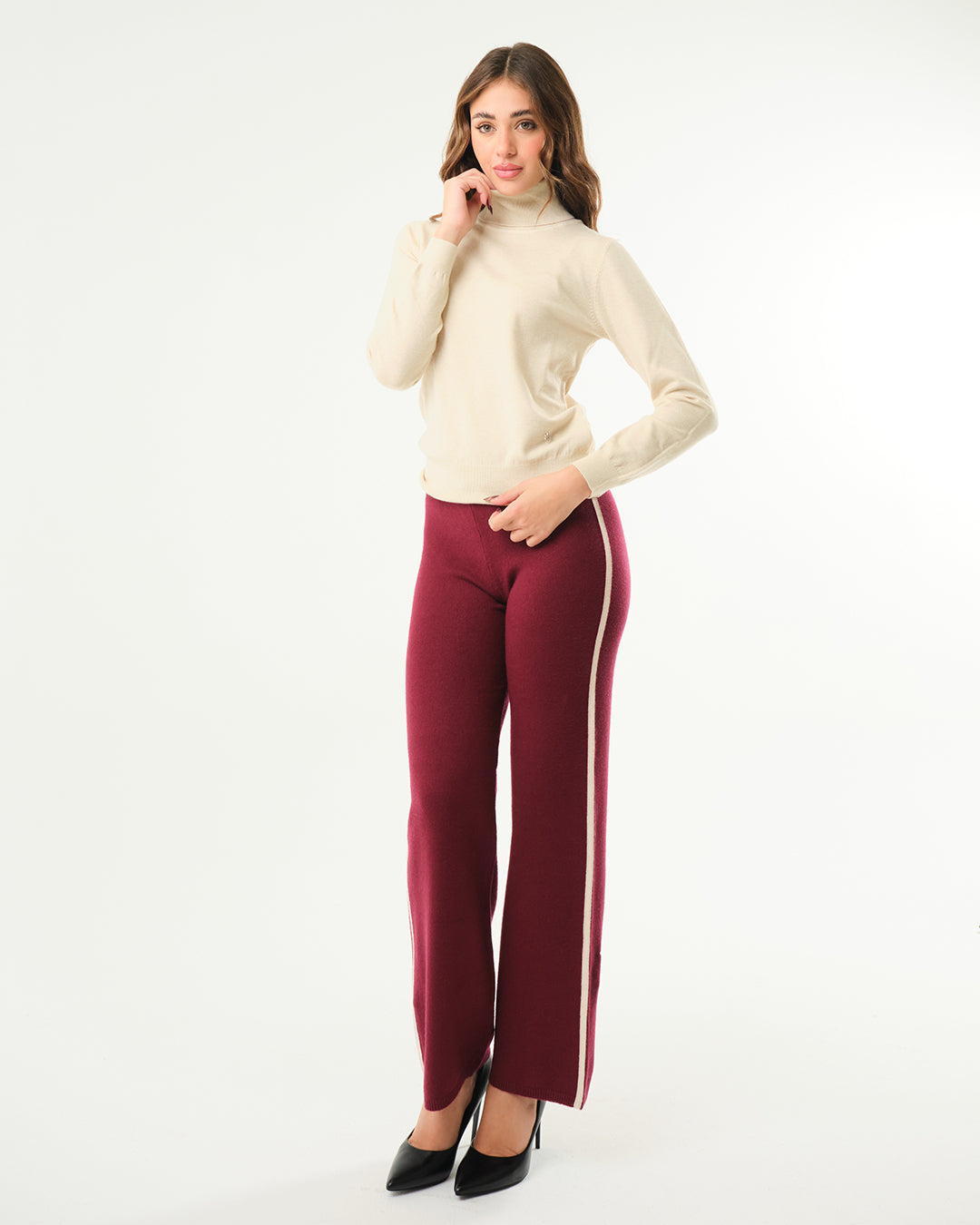 Pantalone con bande laterali