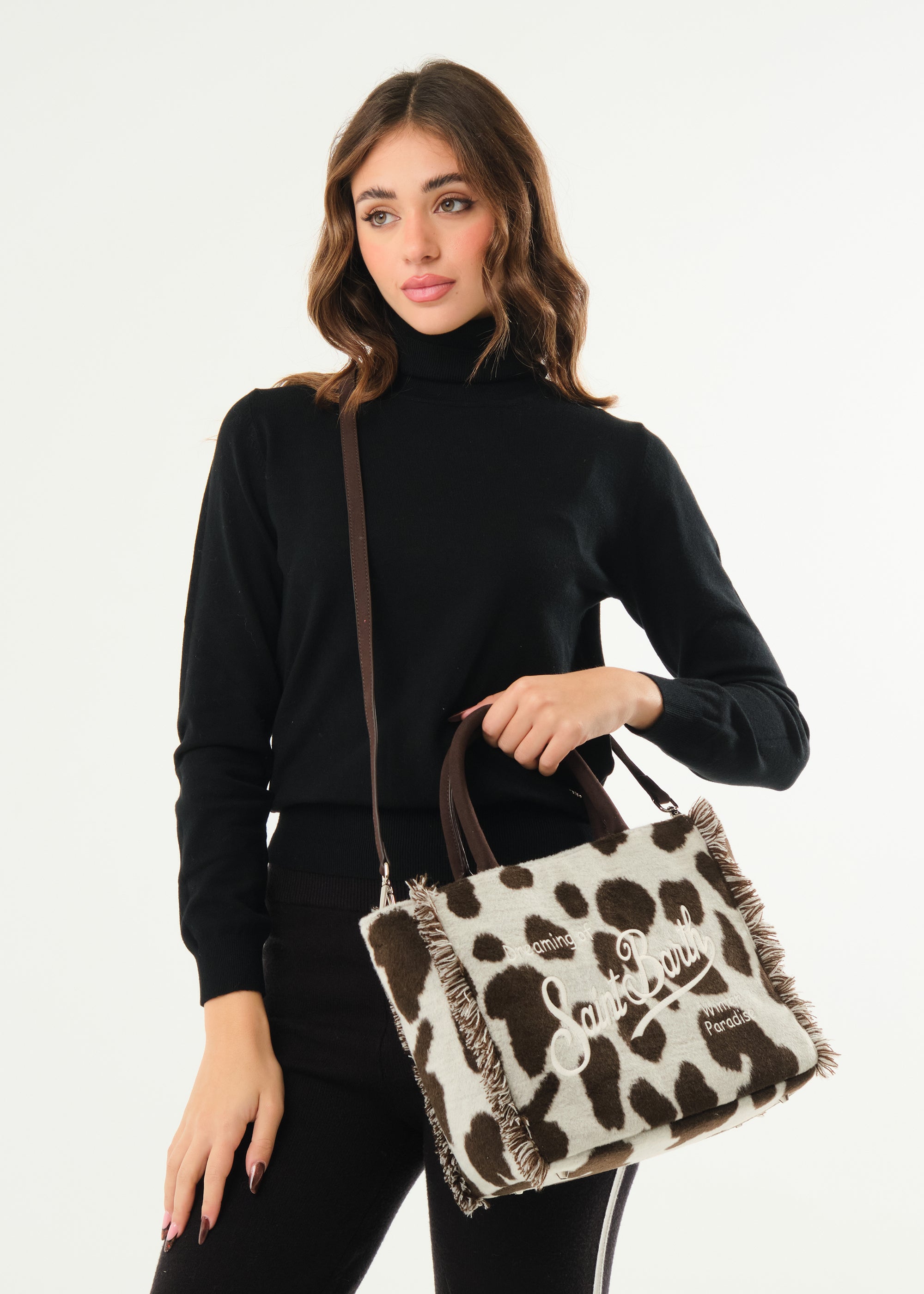 Borsa Colette Felt Cow