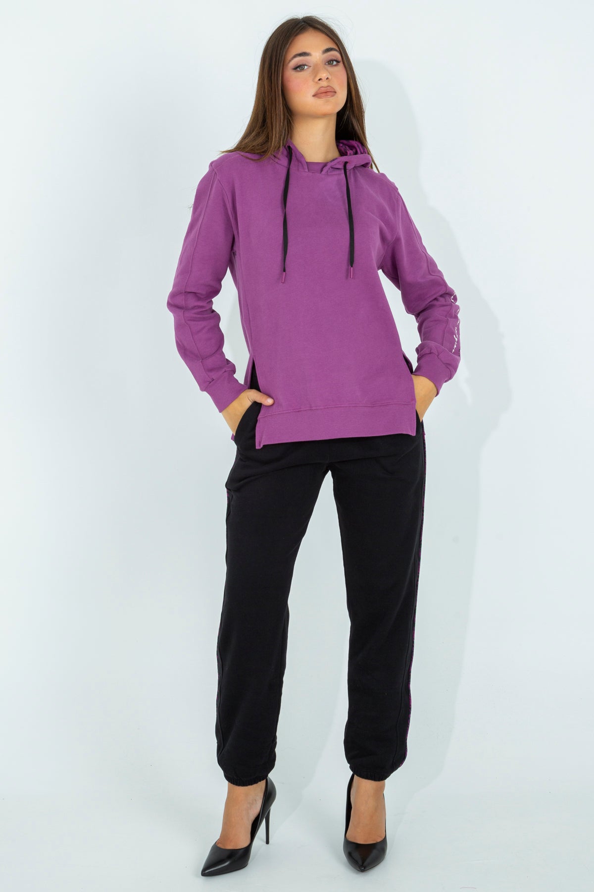 Soft fabric tracksuit trousers