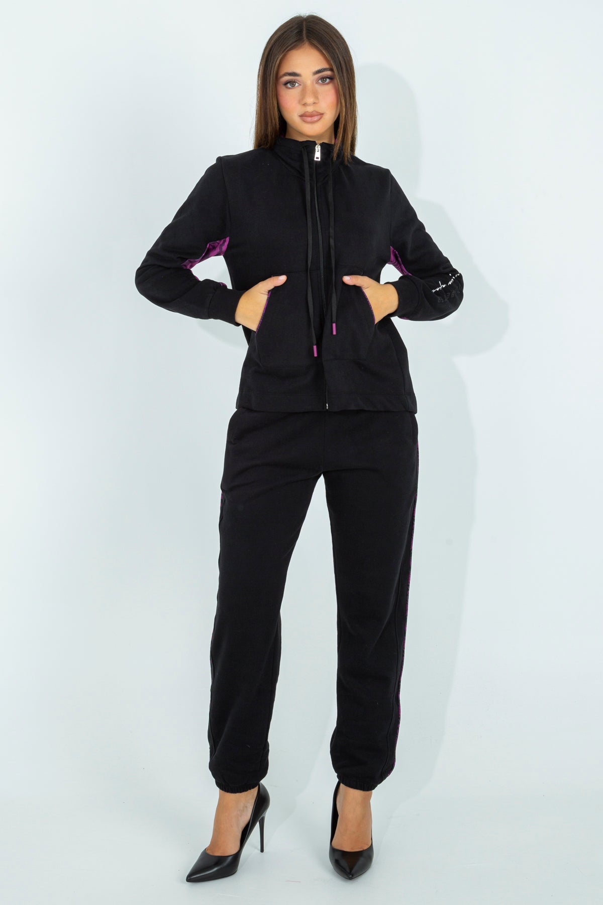 Soft fabric tracksuit trousers