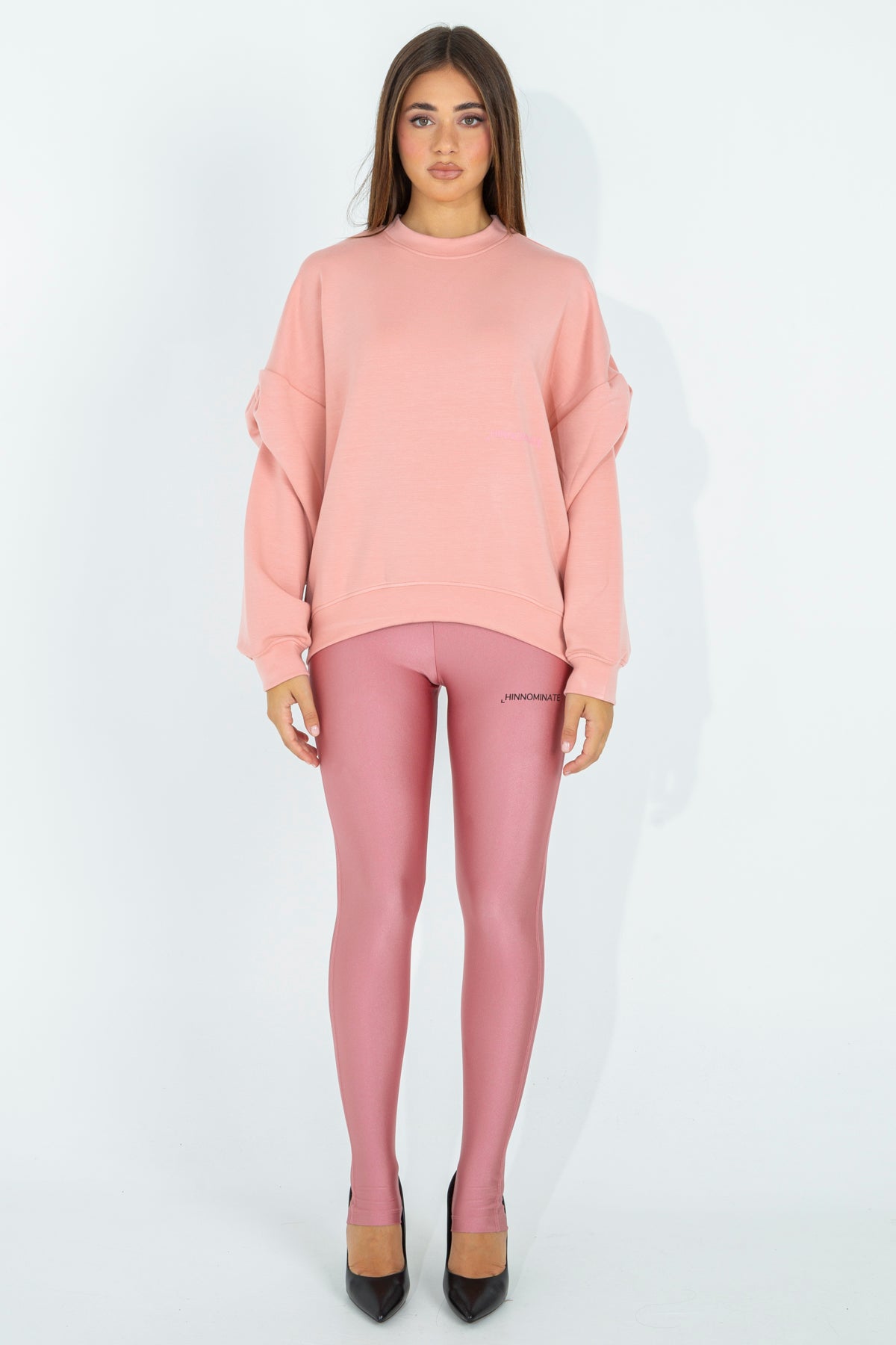 Modal sweatshirt with ruffled sleeves