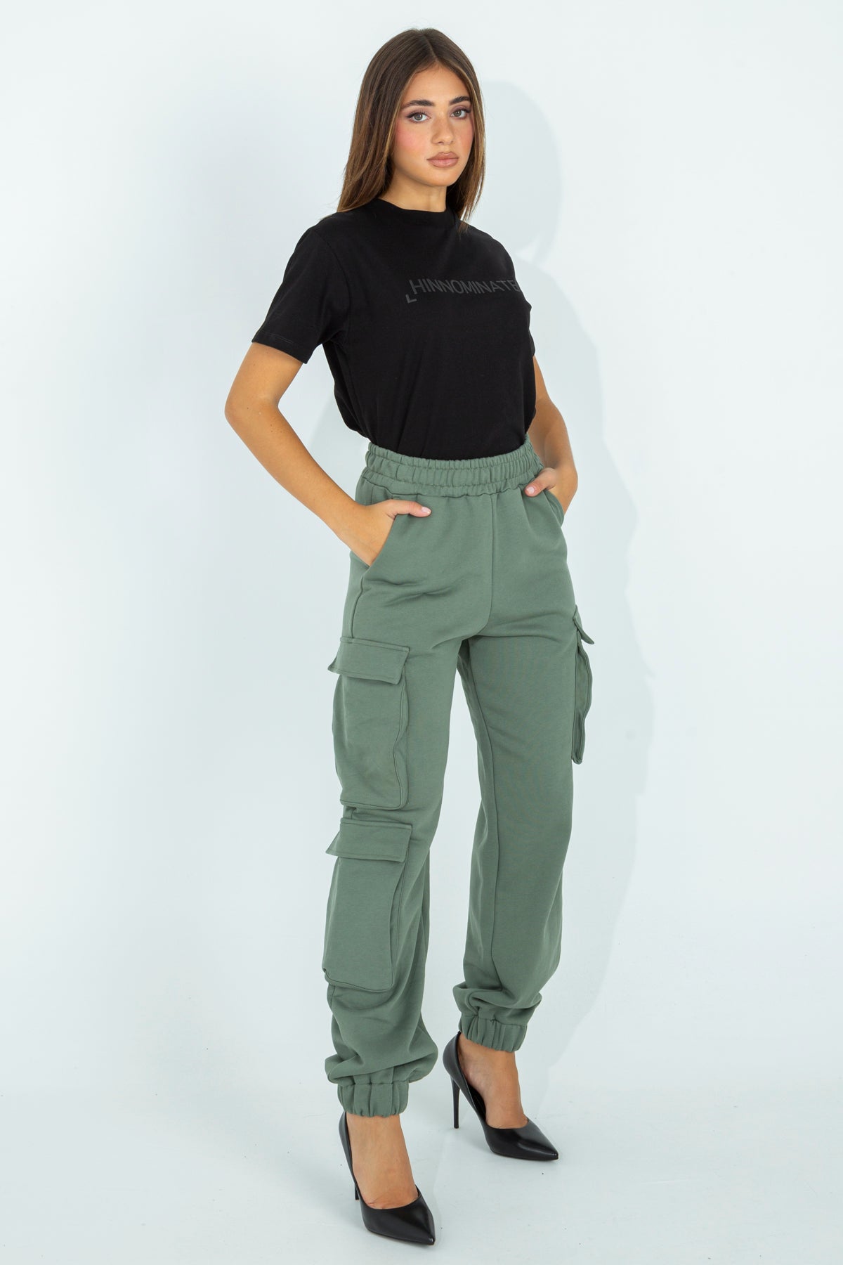 Fleece cargo pants