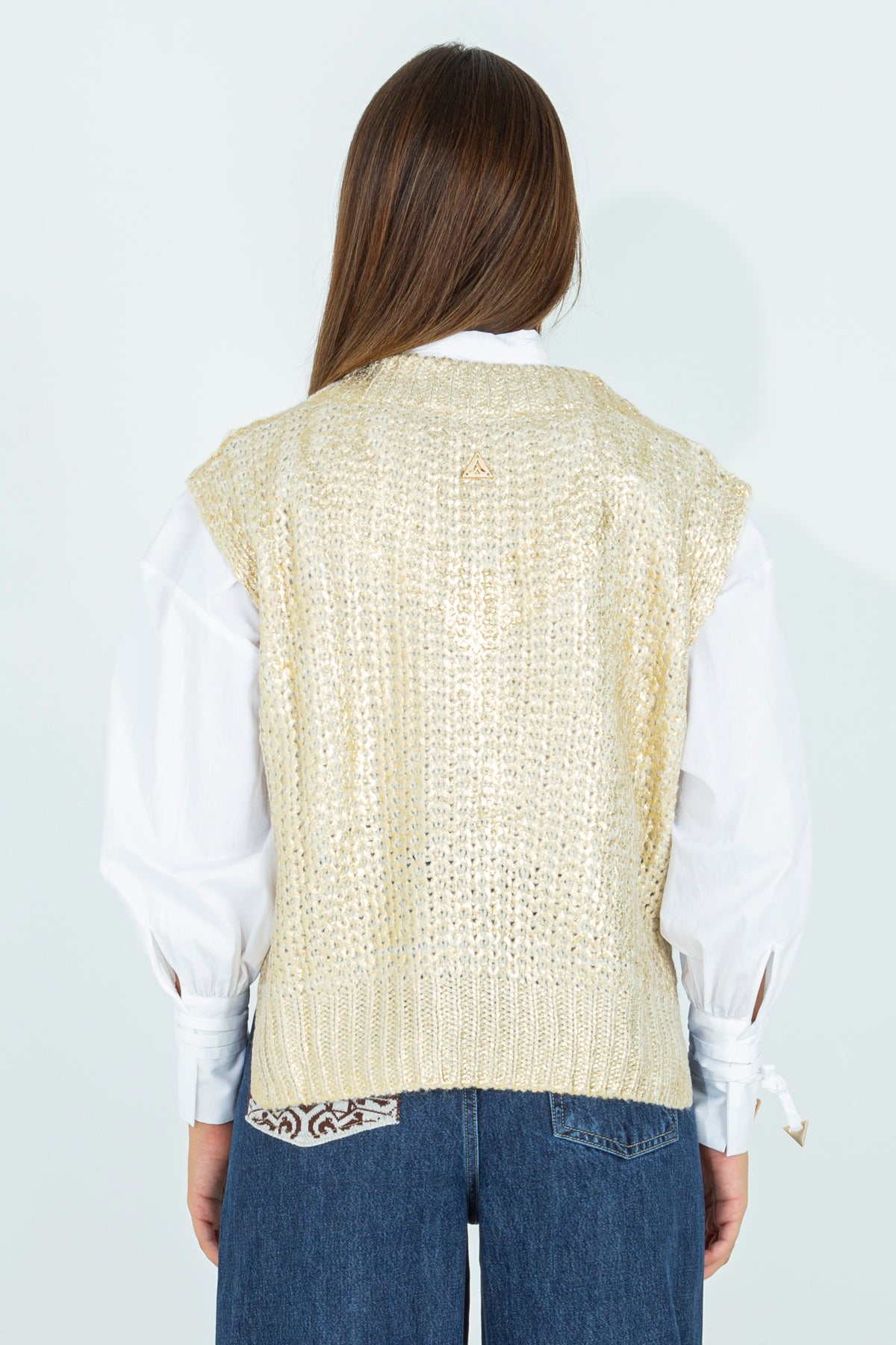 Gilet con placcatura gold