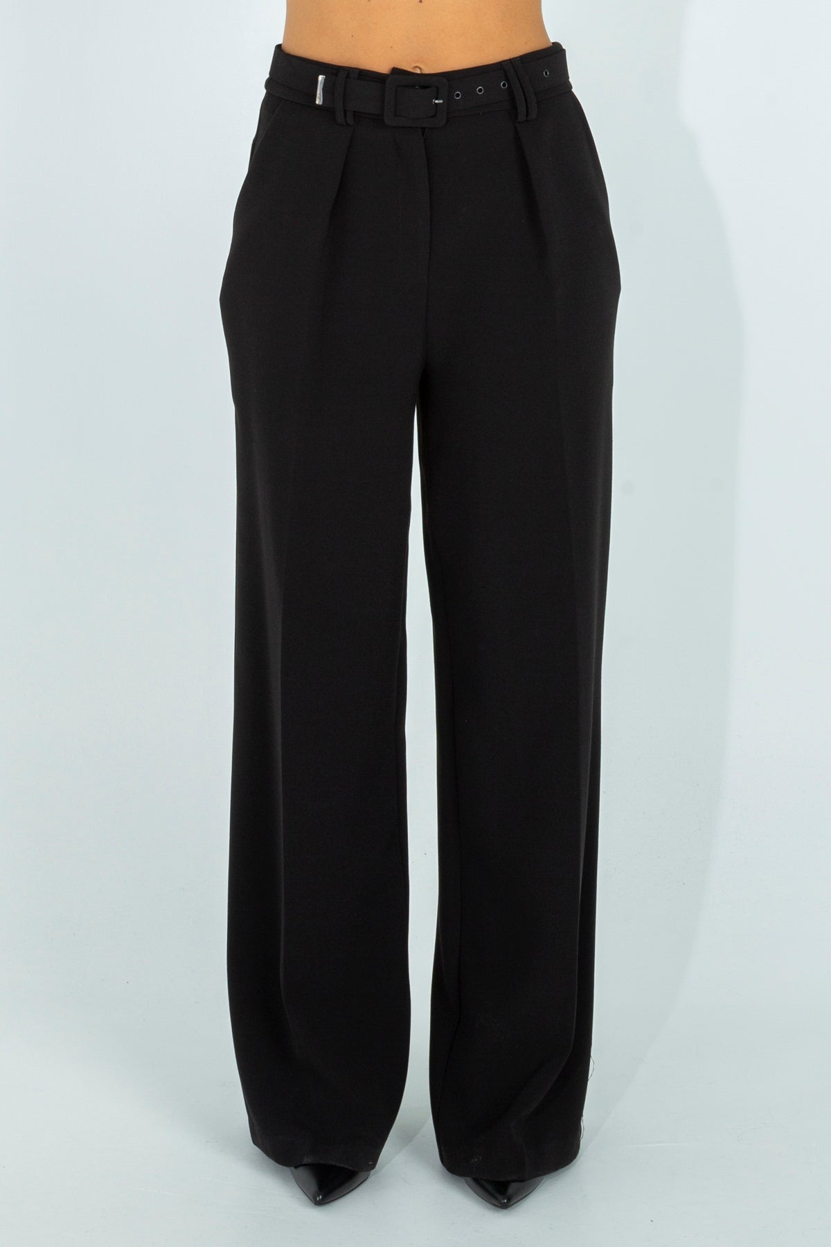 Wide leg suit trousers