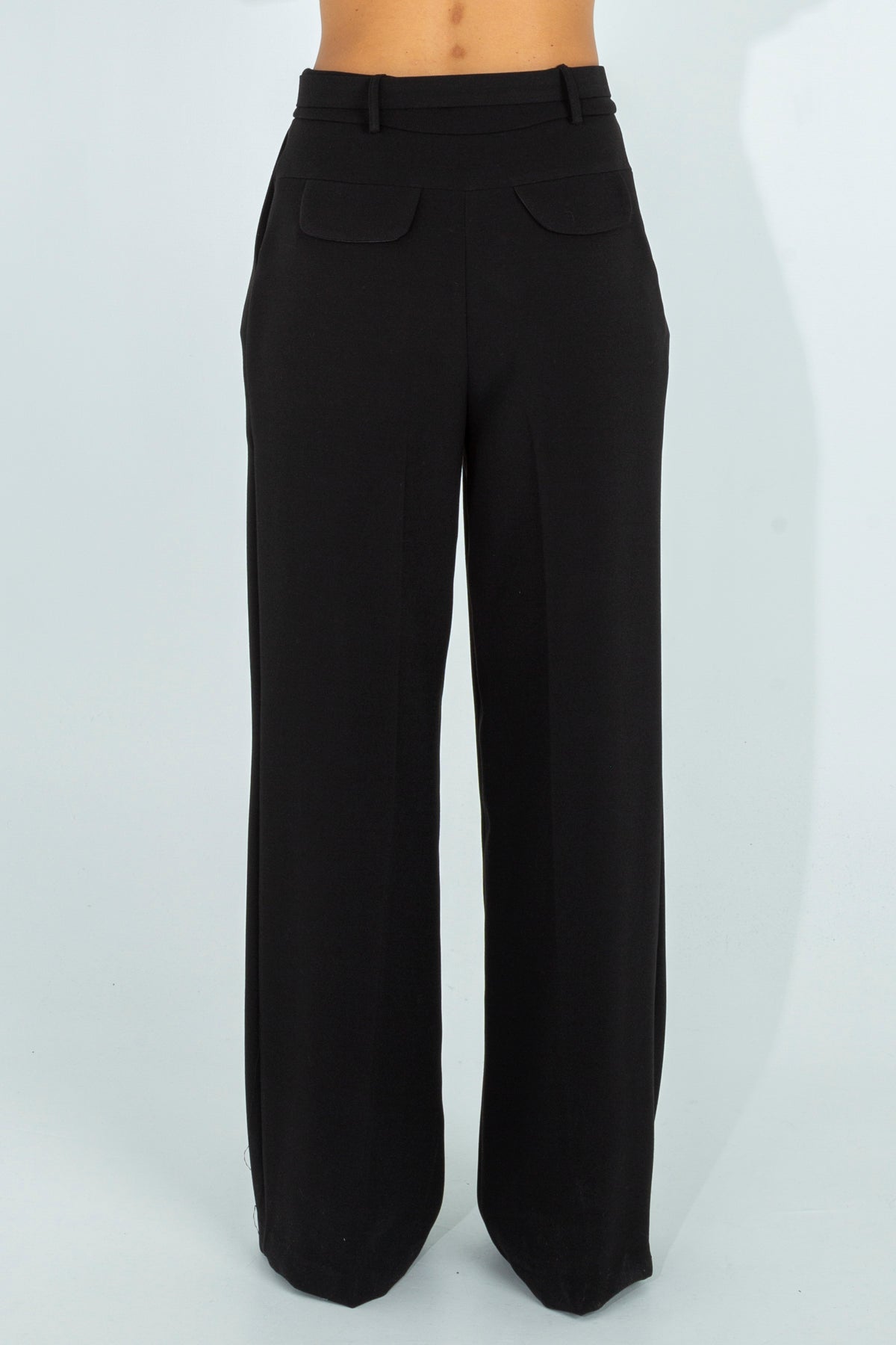 Wide leg suit trousers